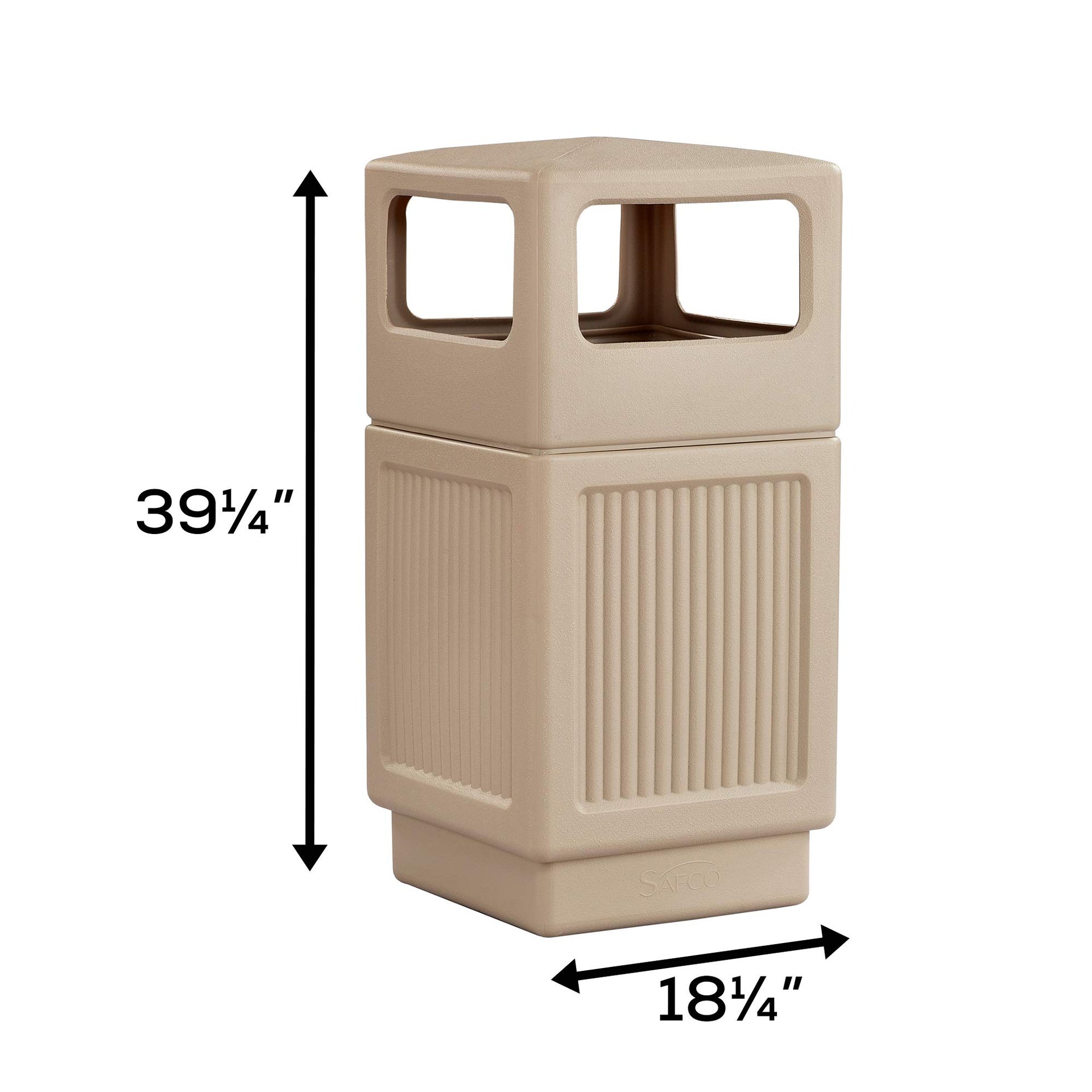 Canmeleon Recessed Panel Indoor Outdoor Trash Can