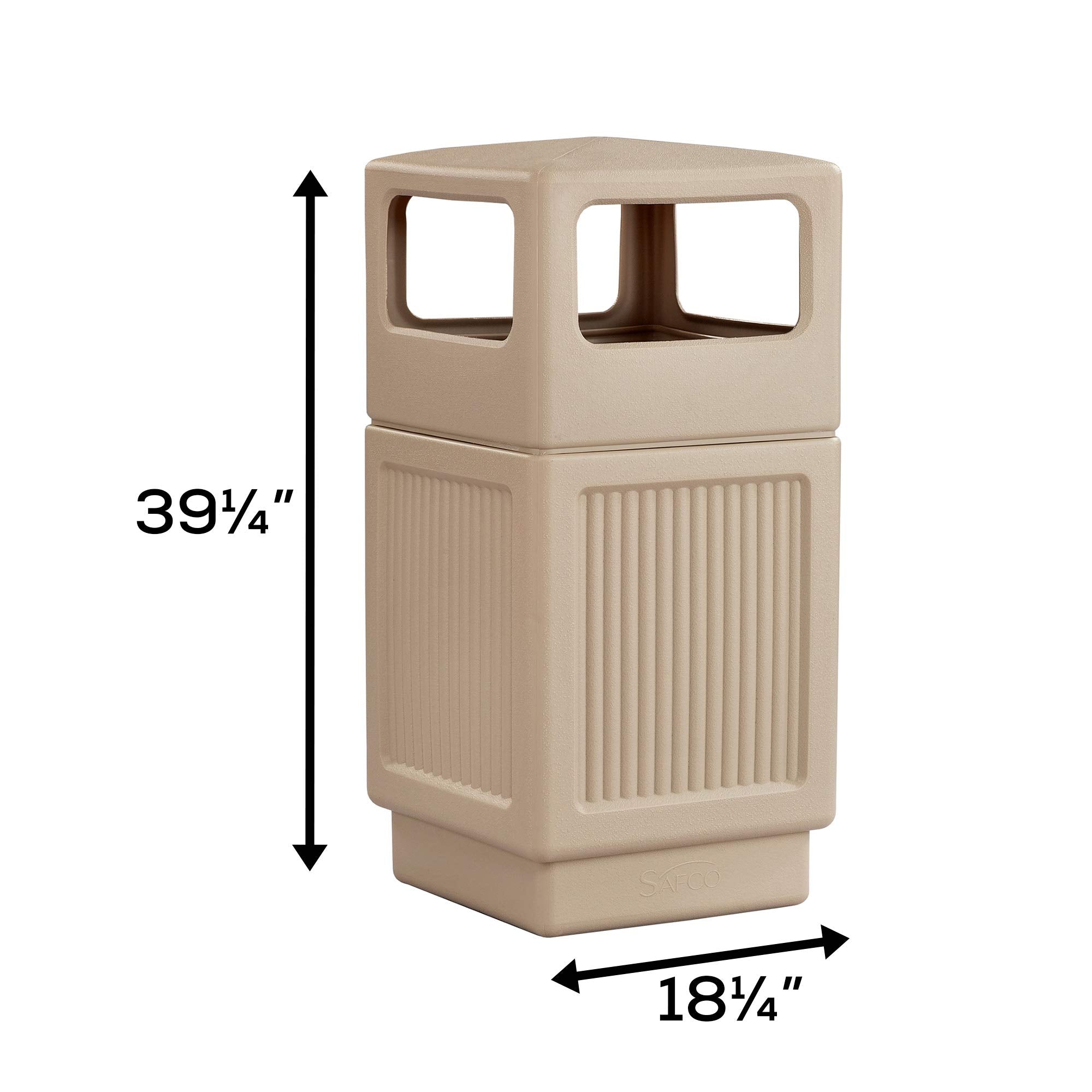 Canmeleon Recessed Panel Indoor Outdoor Trash Can