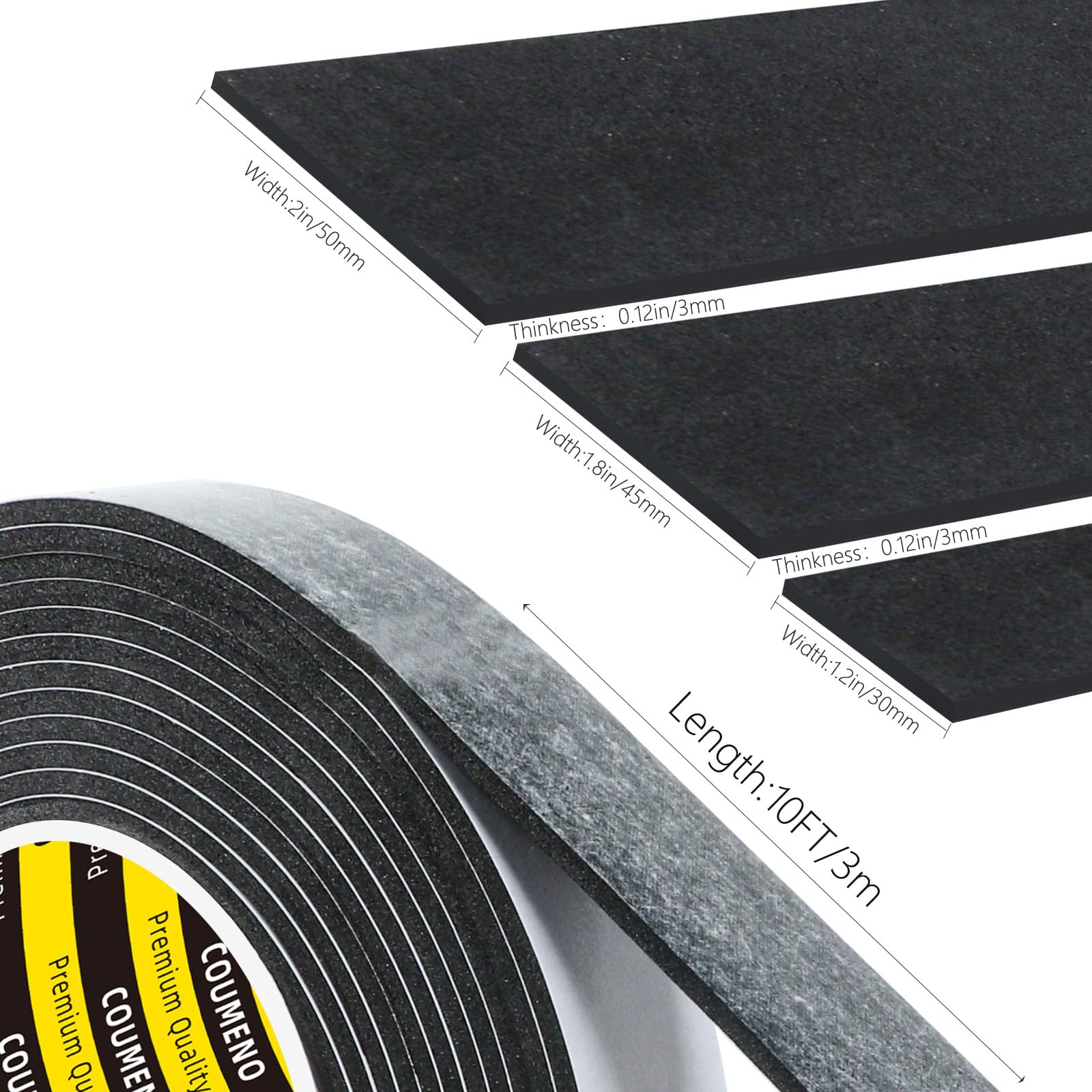Black Foam Tape Weather Stripping Sealing Sponge