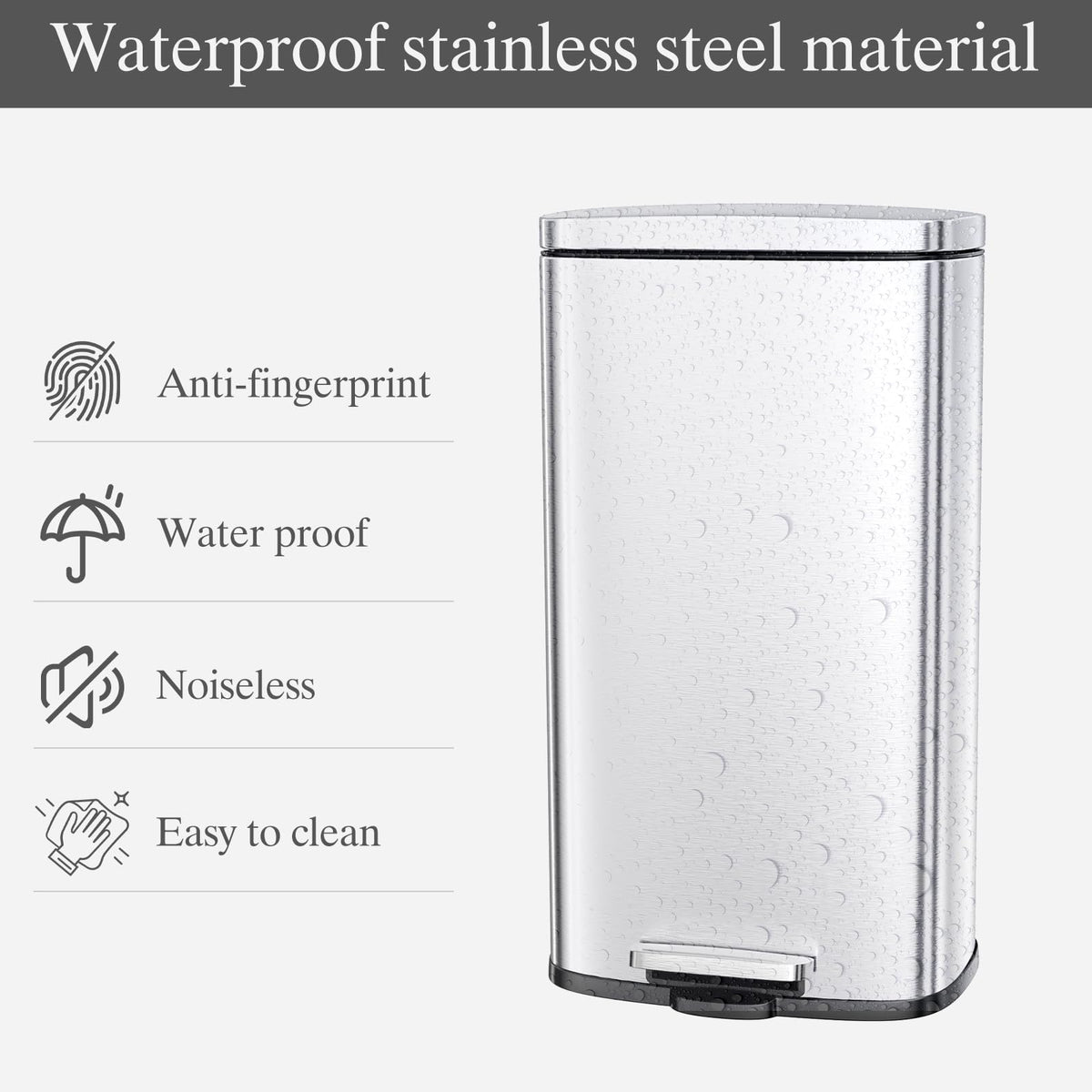 8 Gallon 30L Step Kitchen Trash Can