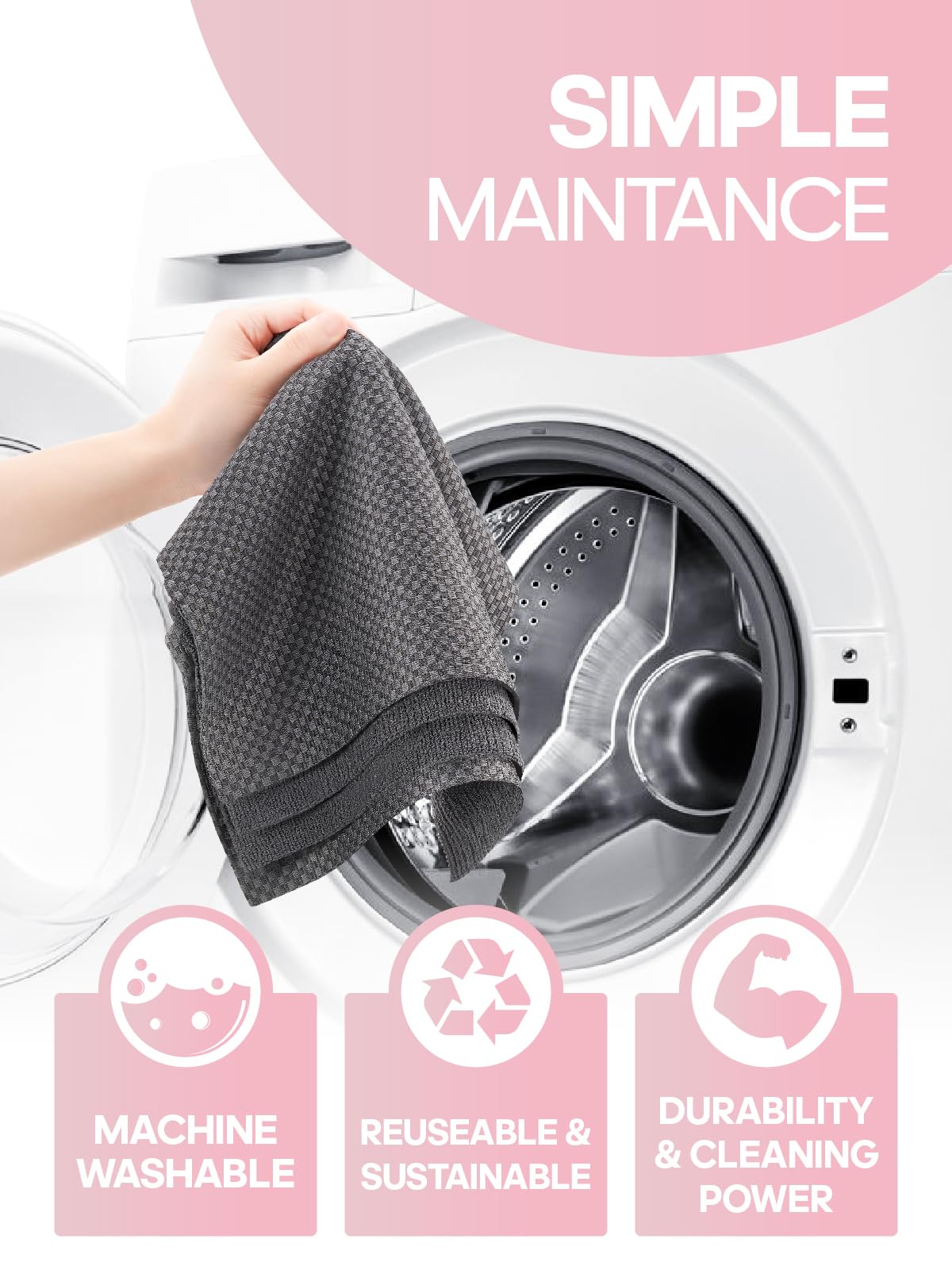 Microfiber Cleaning Cloth Roll (36 Count)