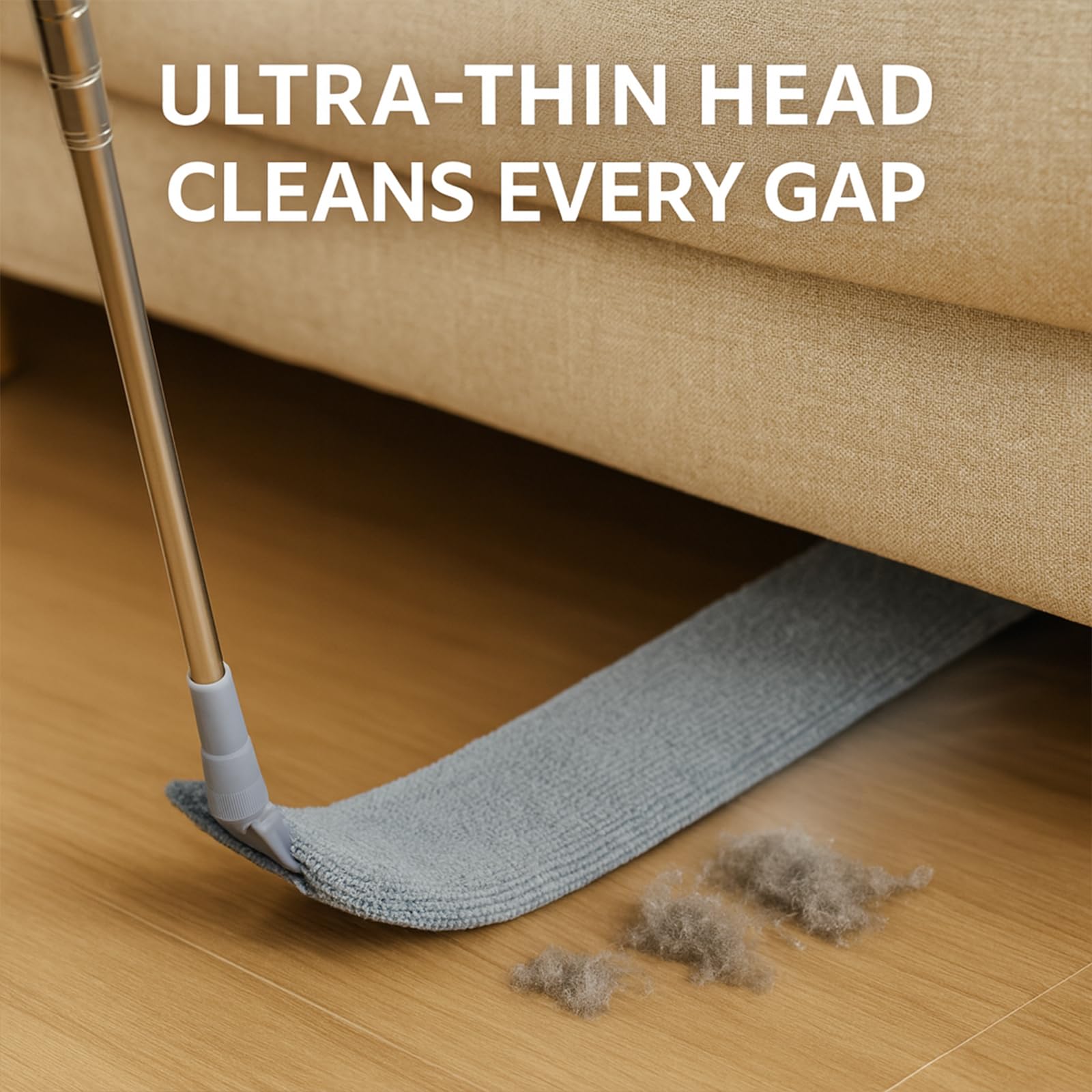 Flat Gap Dust Cleaner with Extendable Pole
