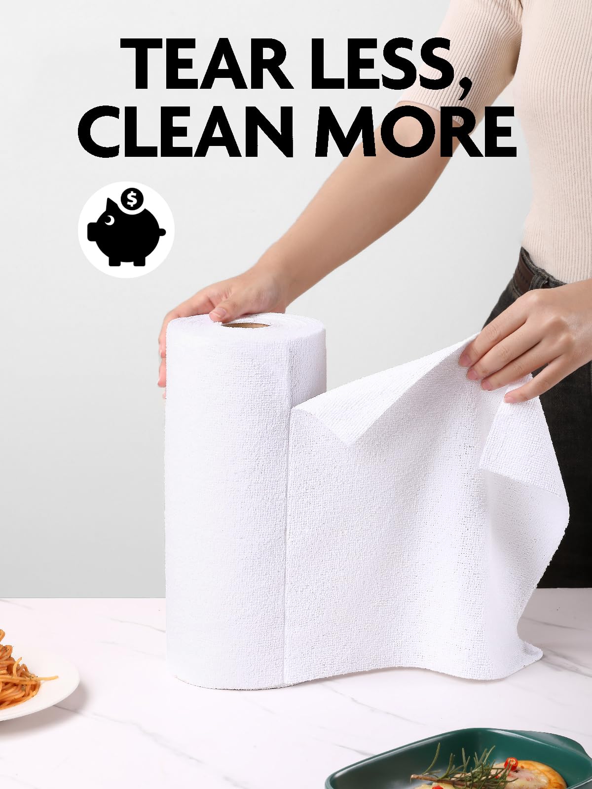 Microfiber Cleaning Cloth Roll (30 Count)