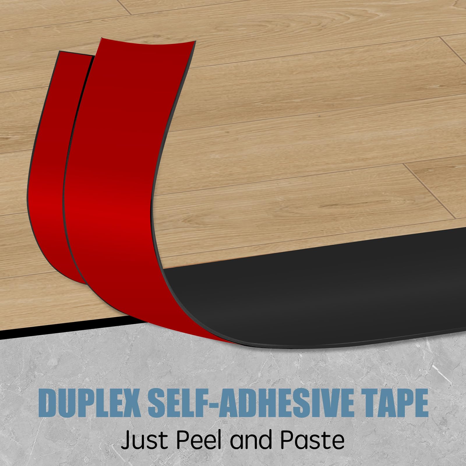 Floor Transition Strip Door Threshold 78" Floor Transition Reducer Trim on The Edges Threshold Strip Self Adhesive Suitable for Doorways