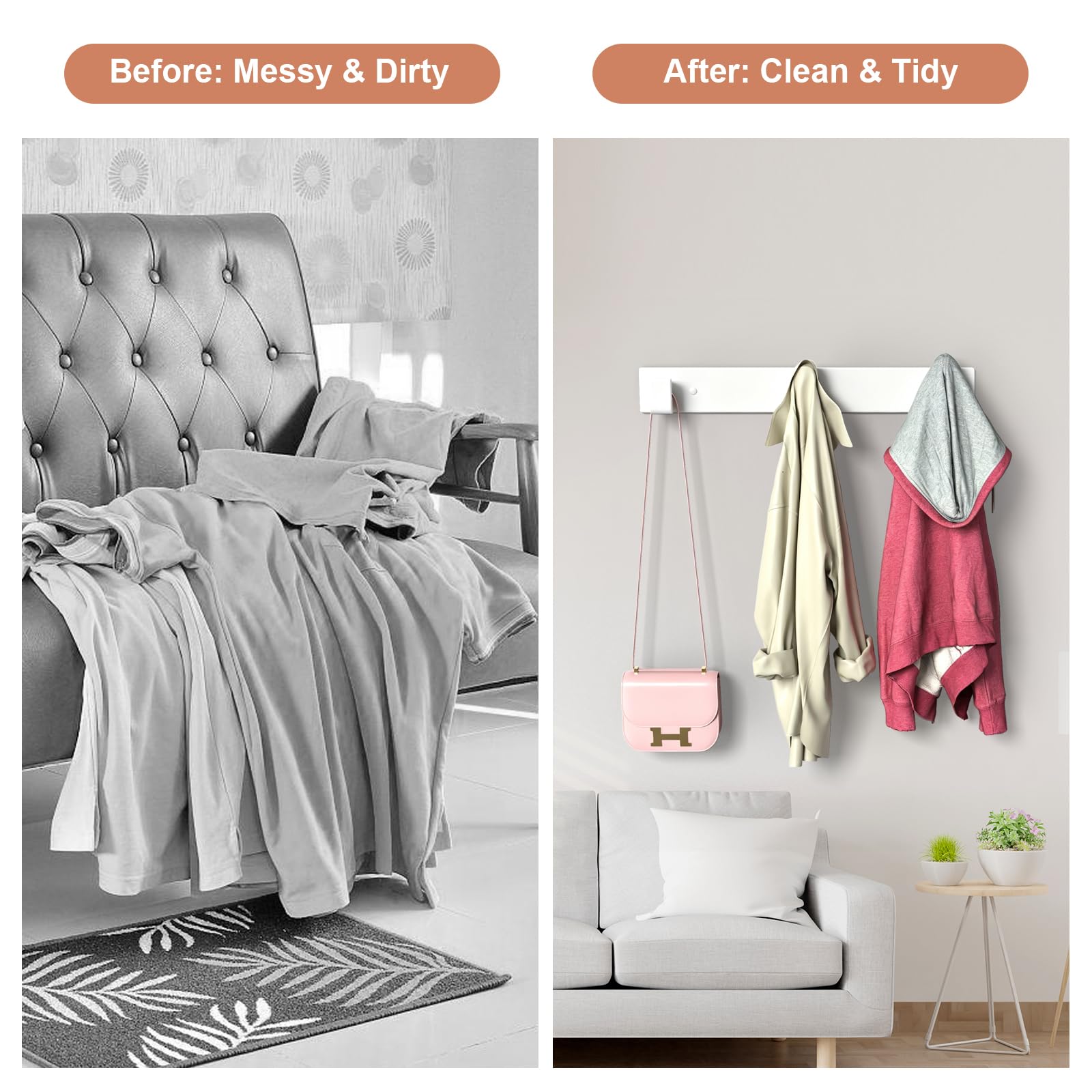 Stainless Steel Wall Coat Rack