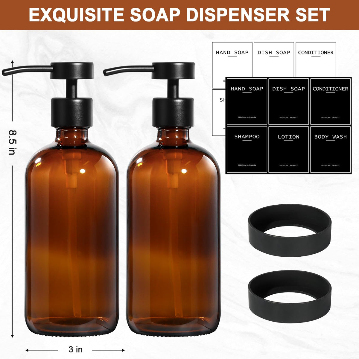Hand Soap Dispenser 2 Pack (2 Count)