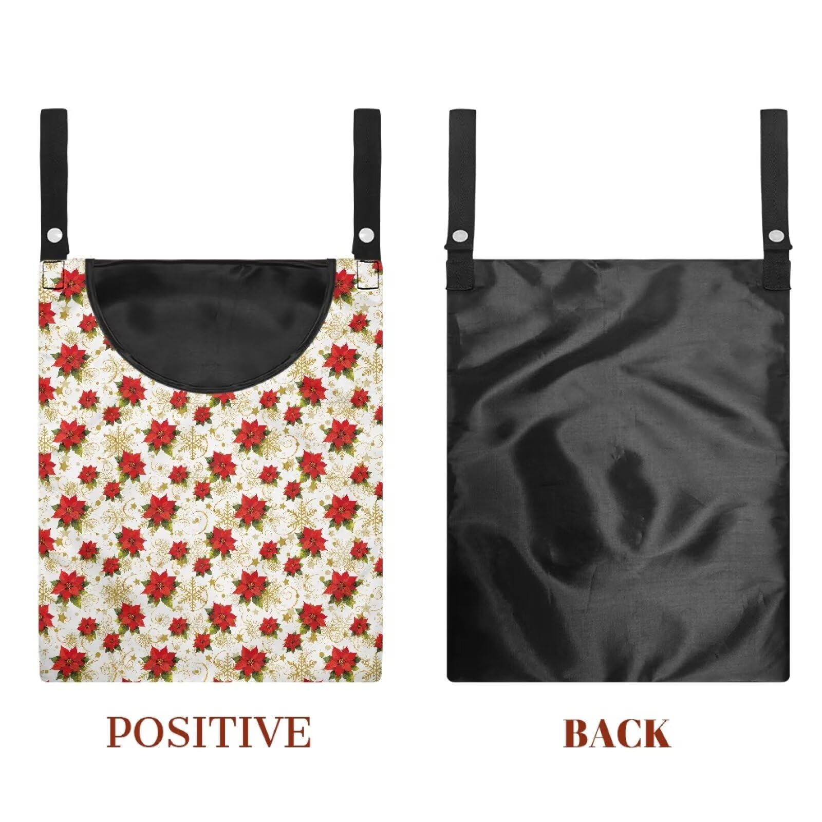 Red Floral Clothes Pin Storage Bag