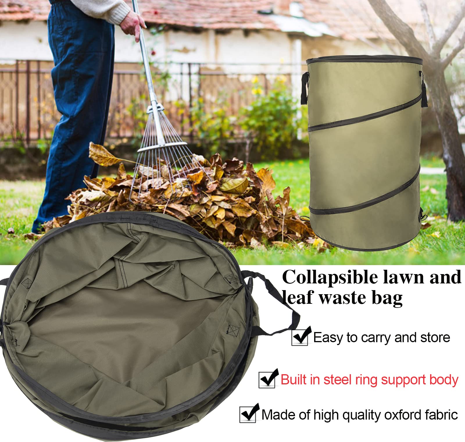 Collapsible Lawn and Leaf Bag Pop (2 Count)