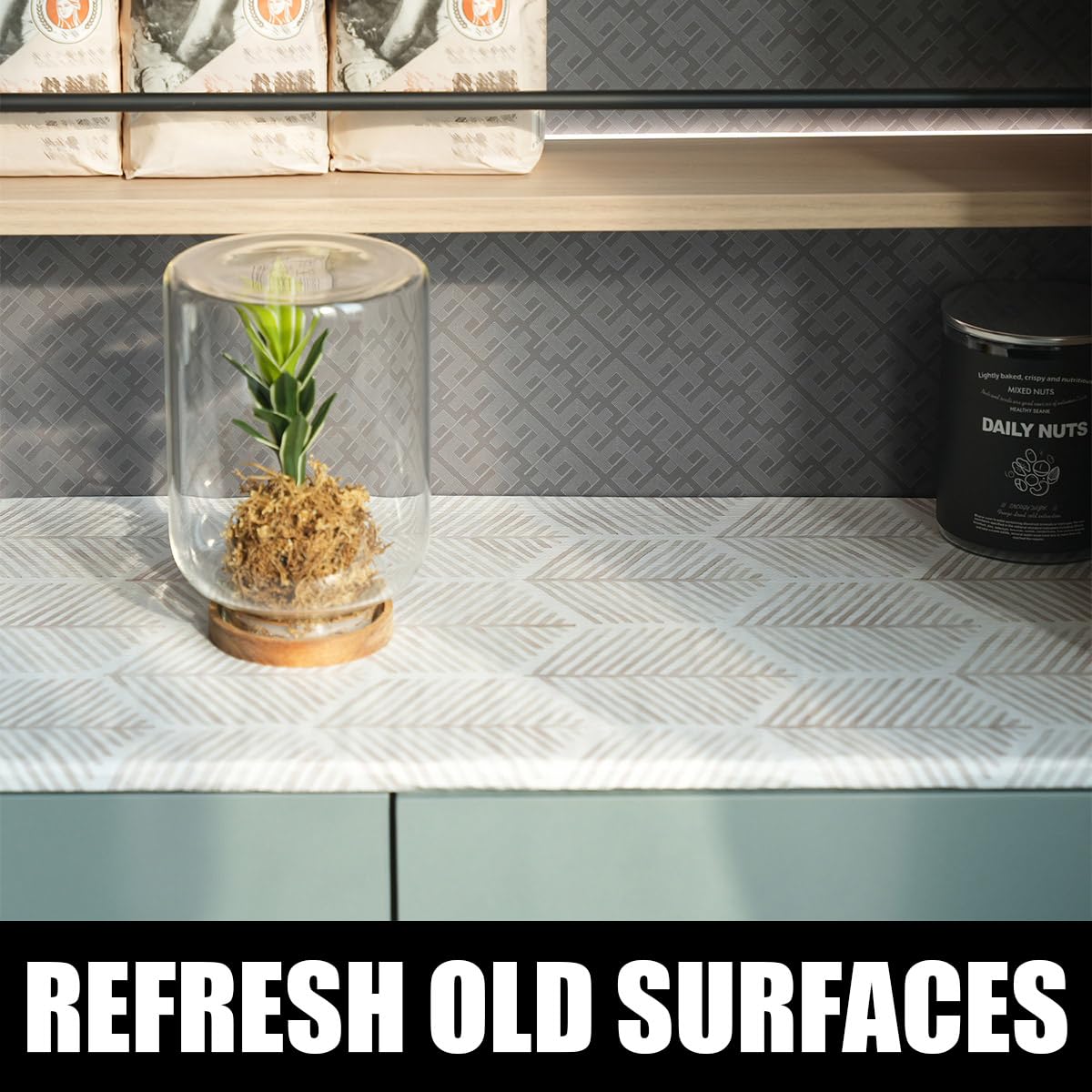 Shelf Liners for Kitchen Cabinets (9.84 Sq Ft)