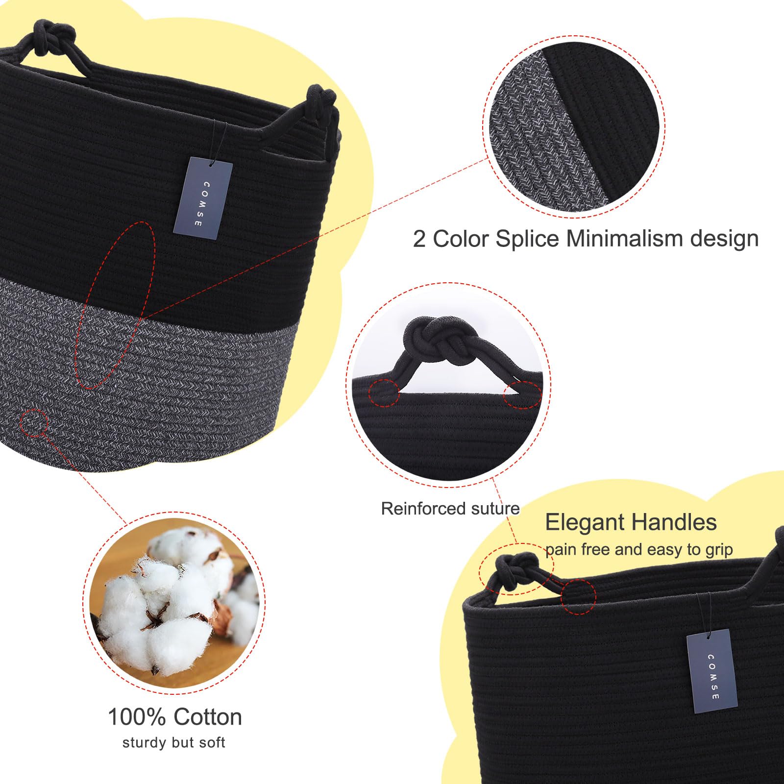 Tall Woven Blanket & Laundry Basket