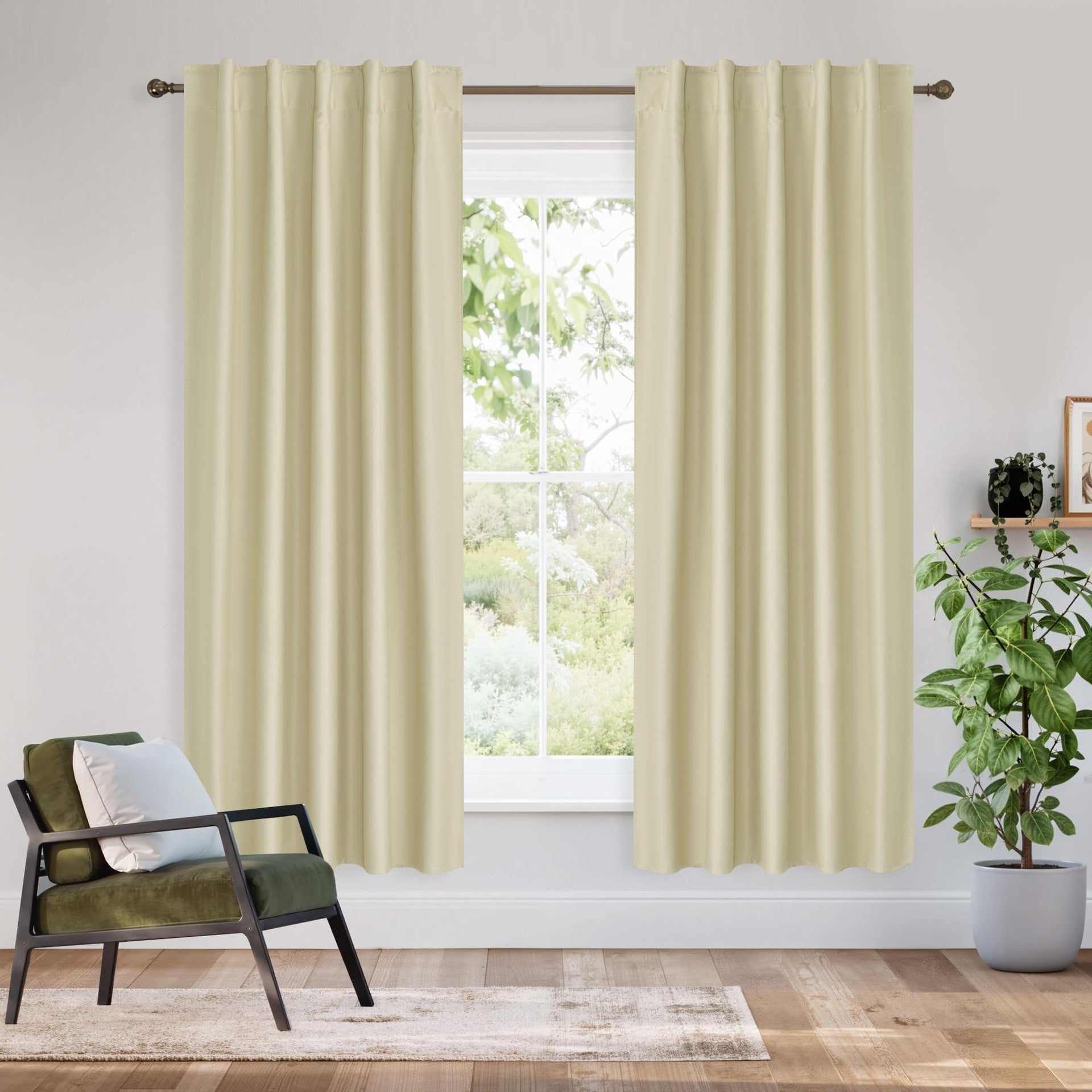 Bedroom Blackout Curtains 72 inches Long (2 Count)