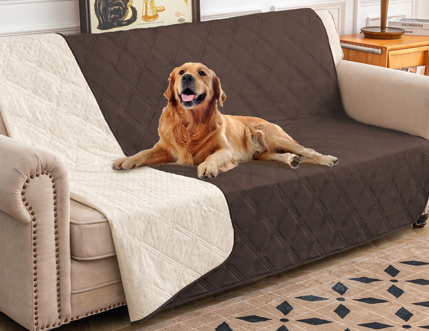 Waterproof Dog Bed Cover Pet Blanket with Anti