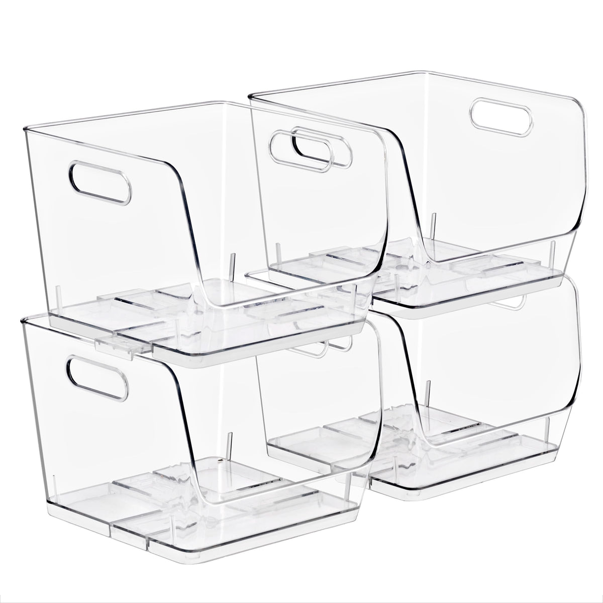 Stackable Storage Bins Open Front