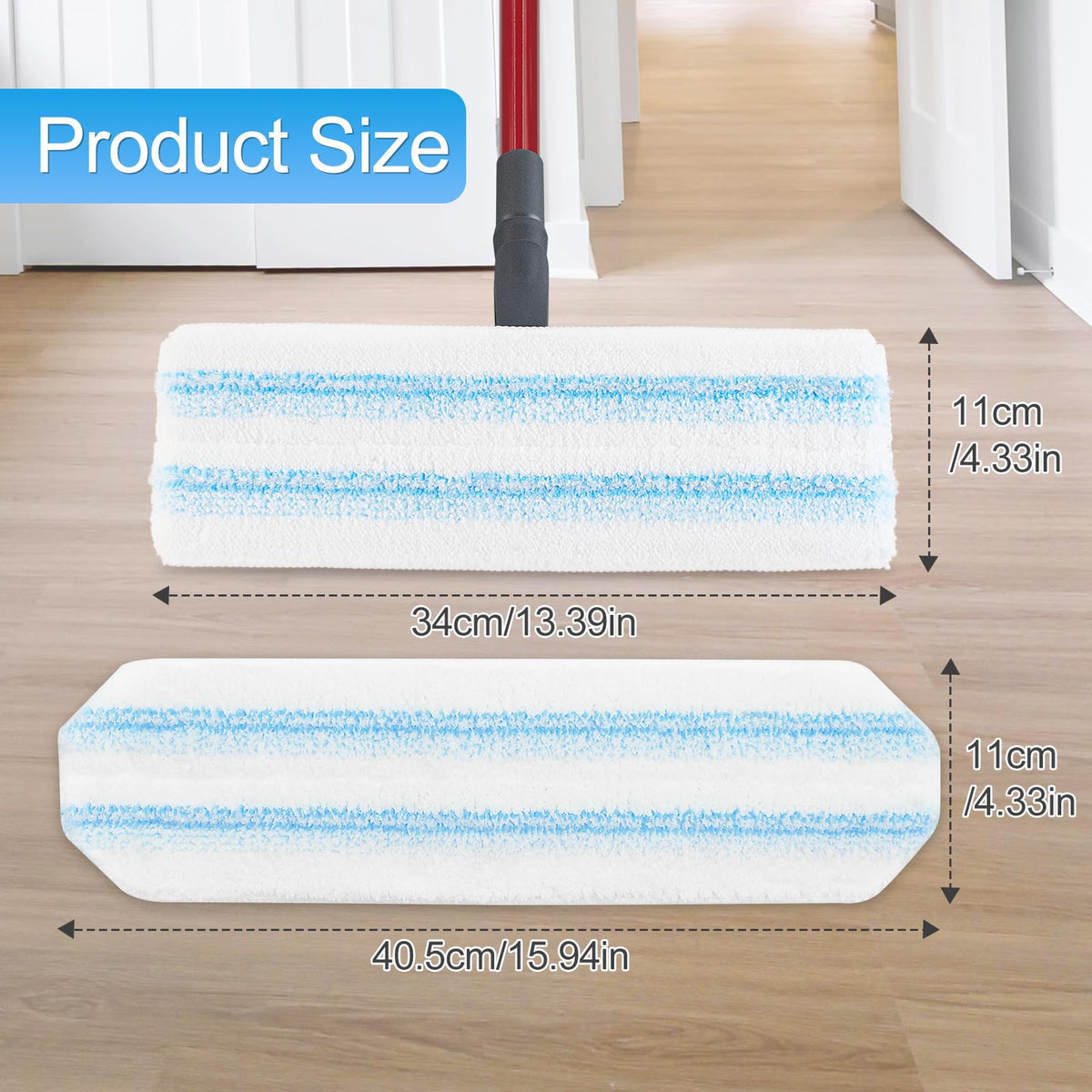 6 Pack Microfiber Replacement Mop Pads for O (6 Count)