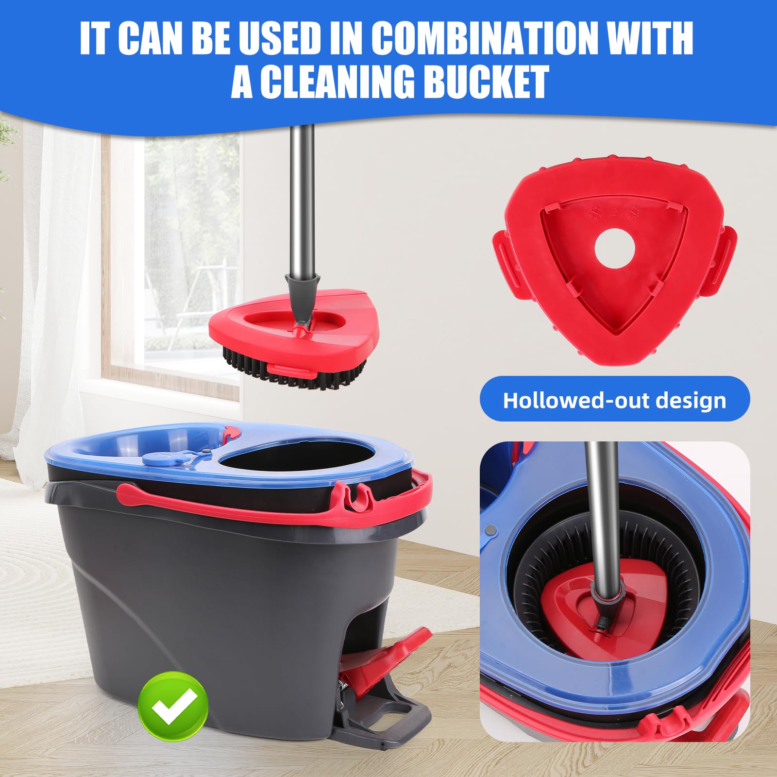Spin Mop Scrub Brush Replacement (3 Count)
