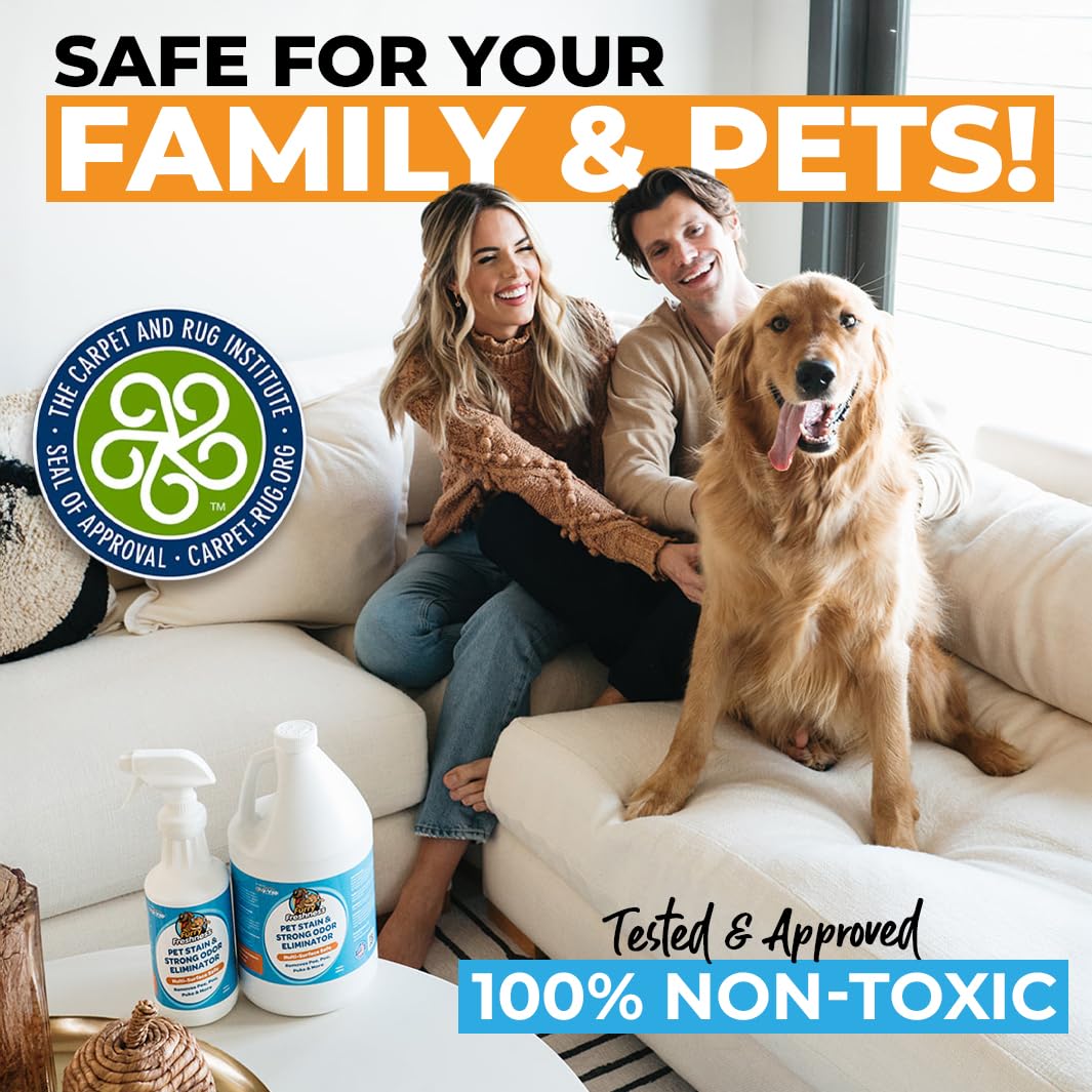 Extra Strength Cat or Dog Pee Stain & Permanent Odor Remover + Smell Eliminator (128 Ounce)