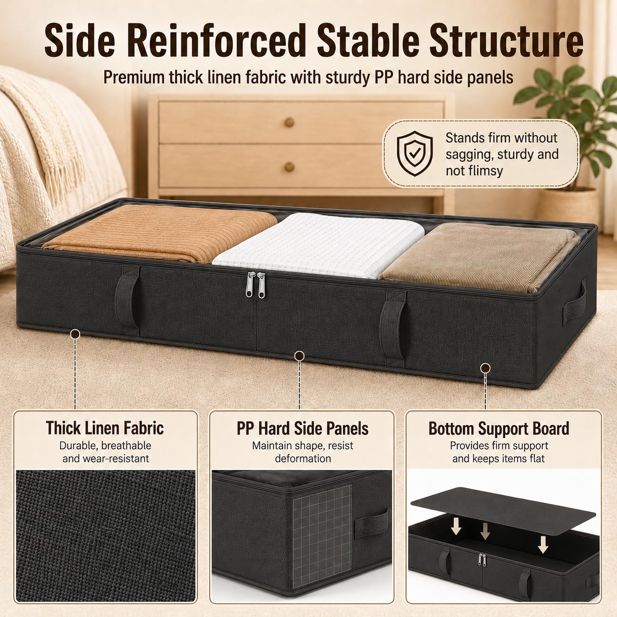 Side Supported Under Bed Storage Containers (2 Count)