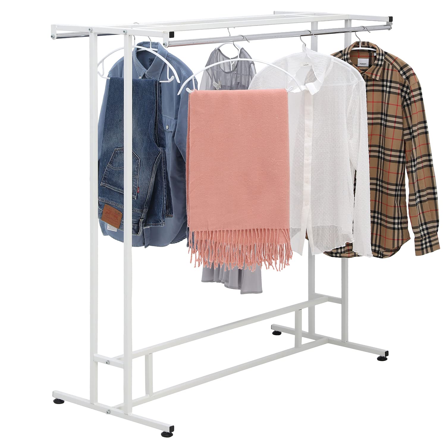 White Metal Garment Rack