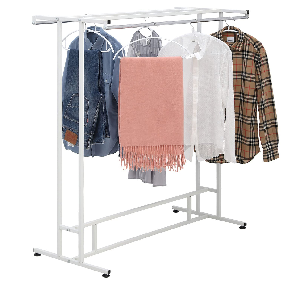 White Metal Garment Rack