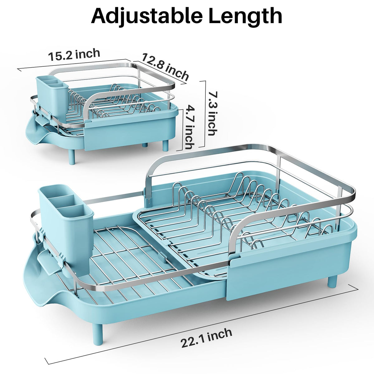 Expandable Dish Drying Rack for Kitchen Counter