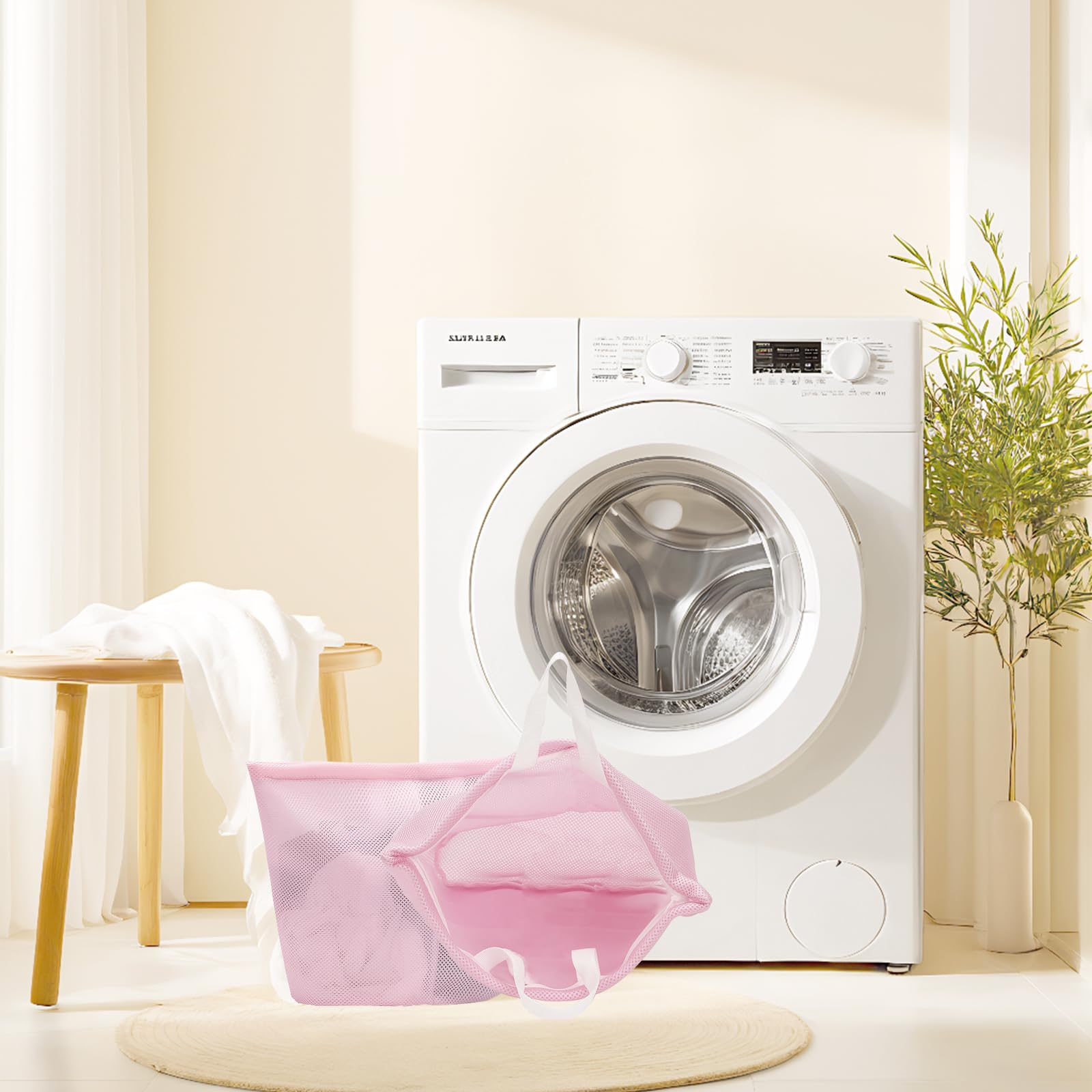 2 Pcs laundry bag with handles mesh laundry bags washing machine laundry totes travel storage and sorting bag for Clothes laundry bag for delicates