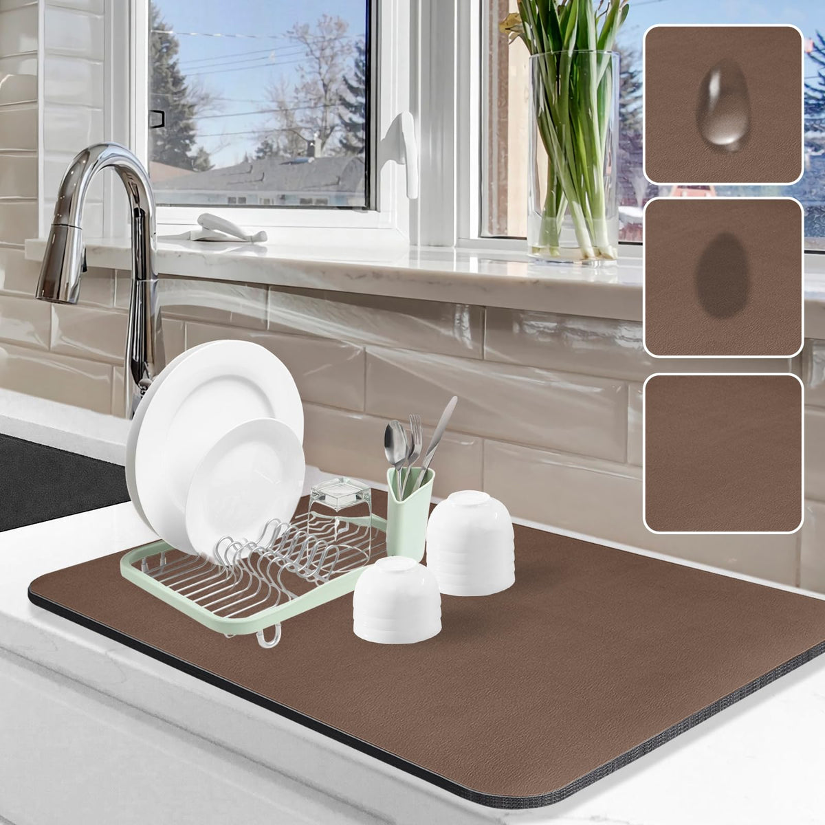 Dish Drying Mat for Kitchen Counter