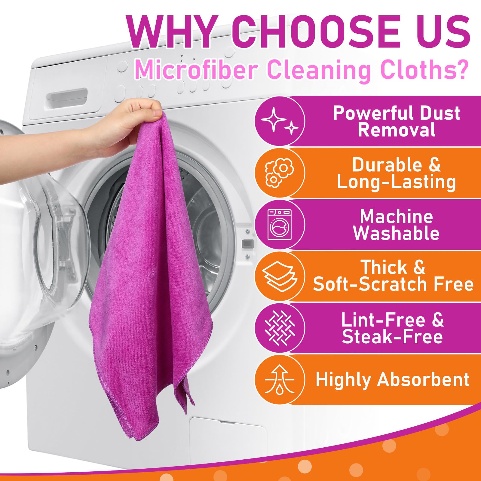 3 Pcs Extra Large Microfiber Cleaning Cloth 30" x 20" Washable Reusable Microfiber Towel Streak Free Lint Free Cloth for Cleaning Home Glass Office Window Bathrooms (3 Count)