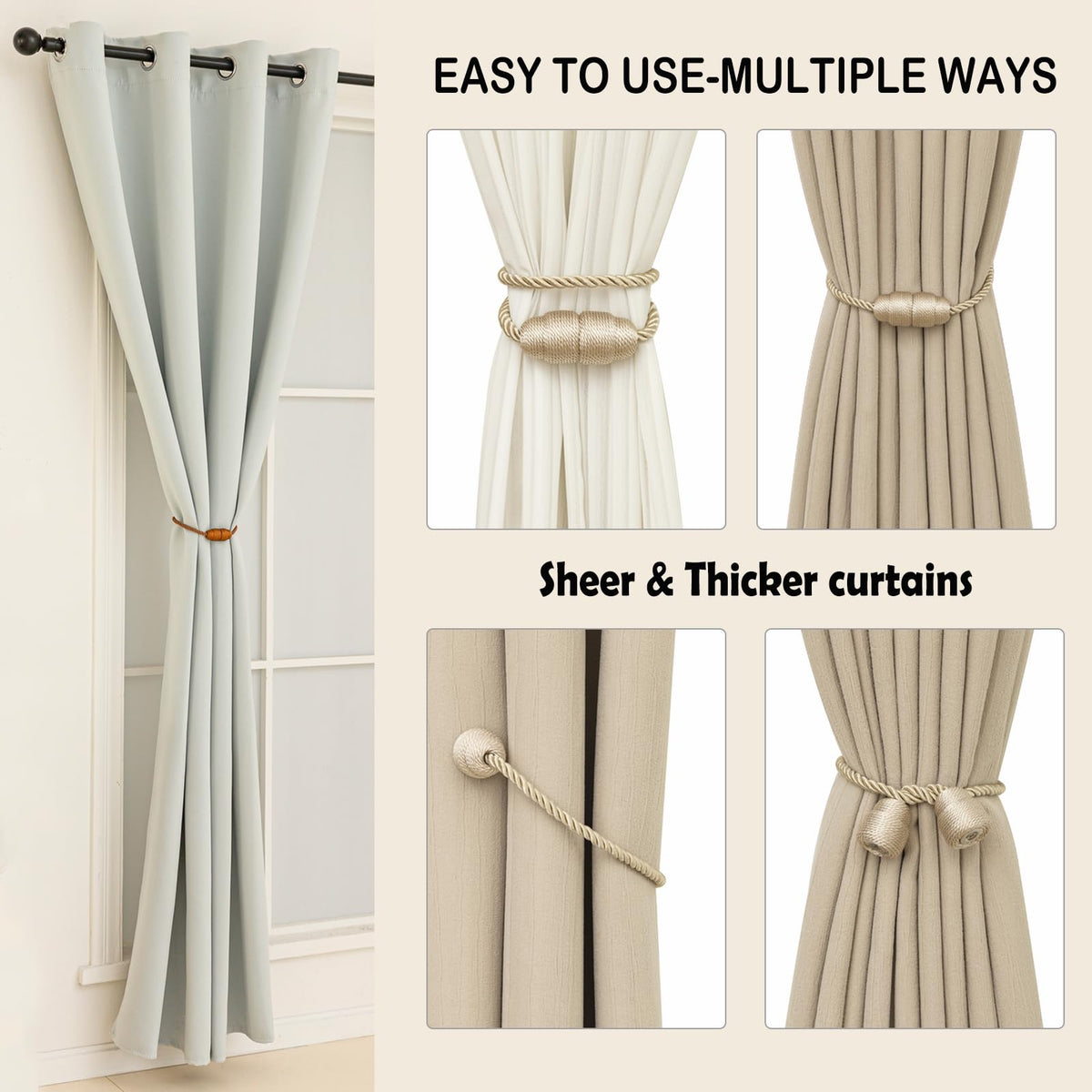 Magnetic Curtain Tiebacks