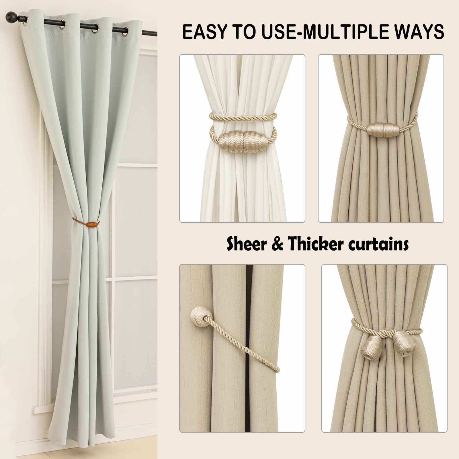 Magnetic Curtain Tiebacks
