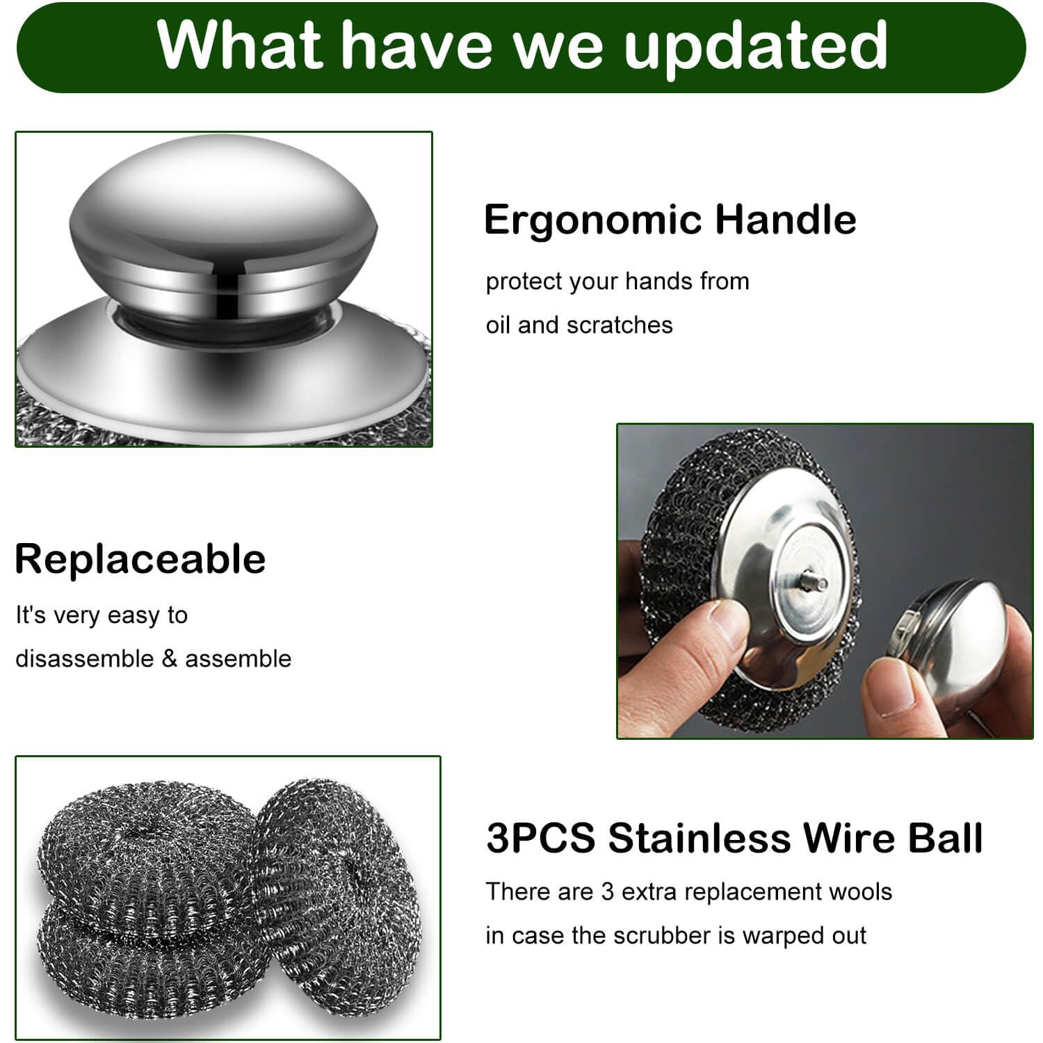 Steel Wool Scrubber with Handles (5 Count)