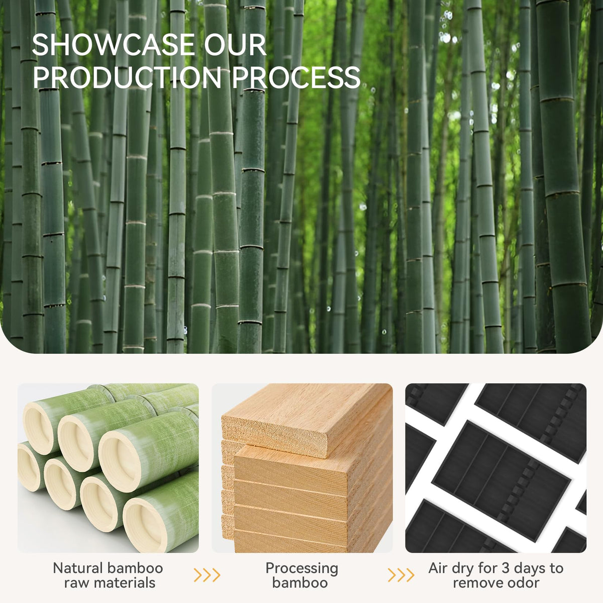 Pure Bamboo Silverware Drawer Organizer