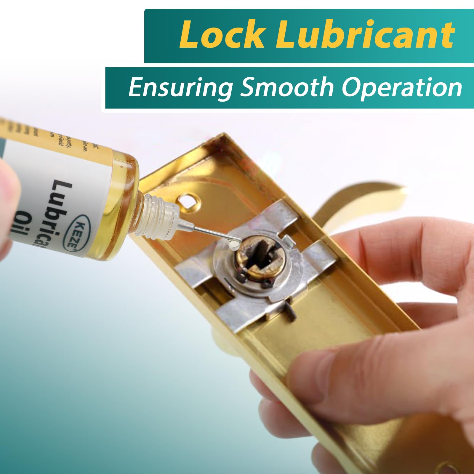 Door Hinge Lubricant Door Squeaky Fix Lubricating Oil for Noise Synthetic Knife Oil Lube for Lock Hinge Hair Trimmers Knife Pivot Machine Tools Watch Keyhole with Needle Oiler 1 oz