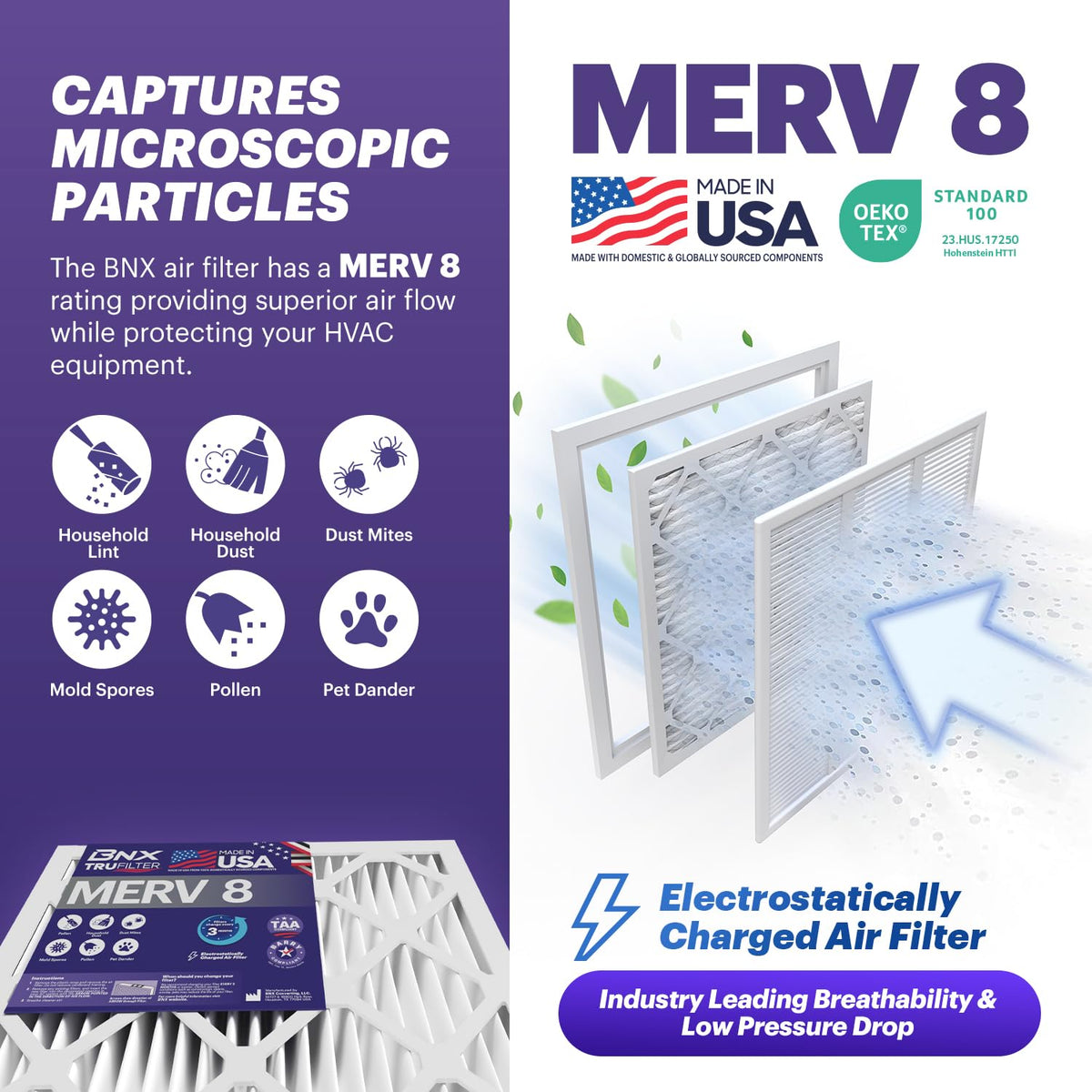 TruFilter 14x24x1 Air Filter MERV 8 (6 Count)
