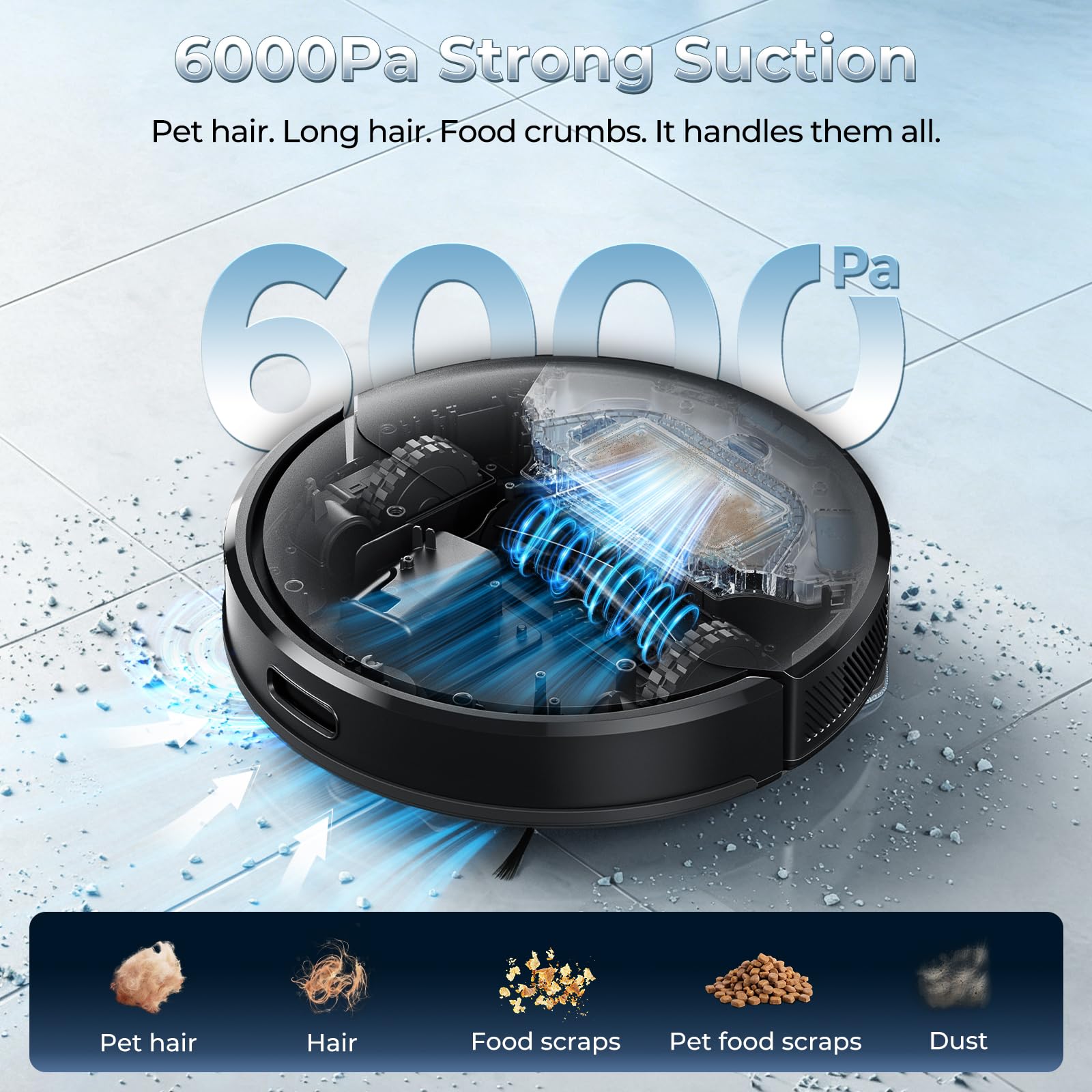 Robot Vacuum and Mop Combo with Self Emptying Station