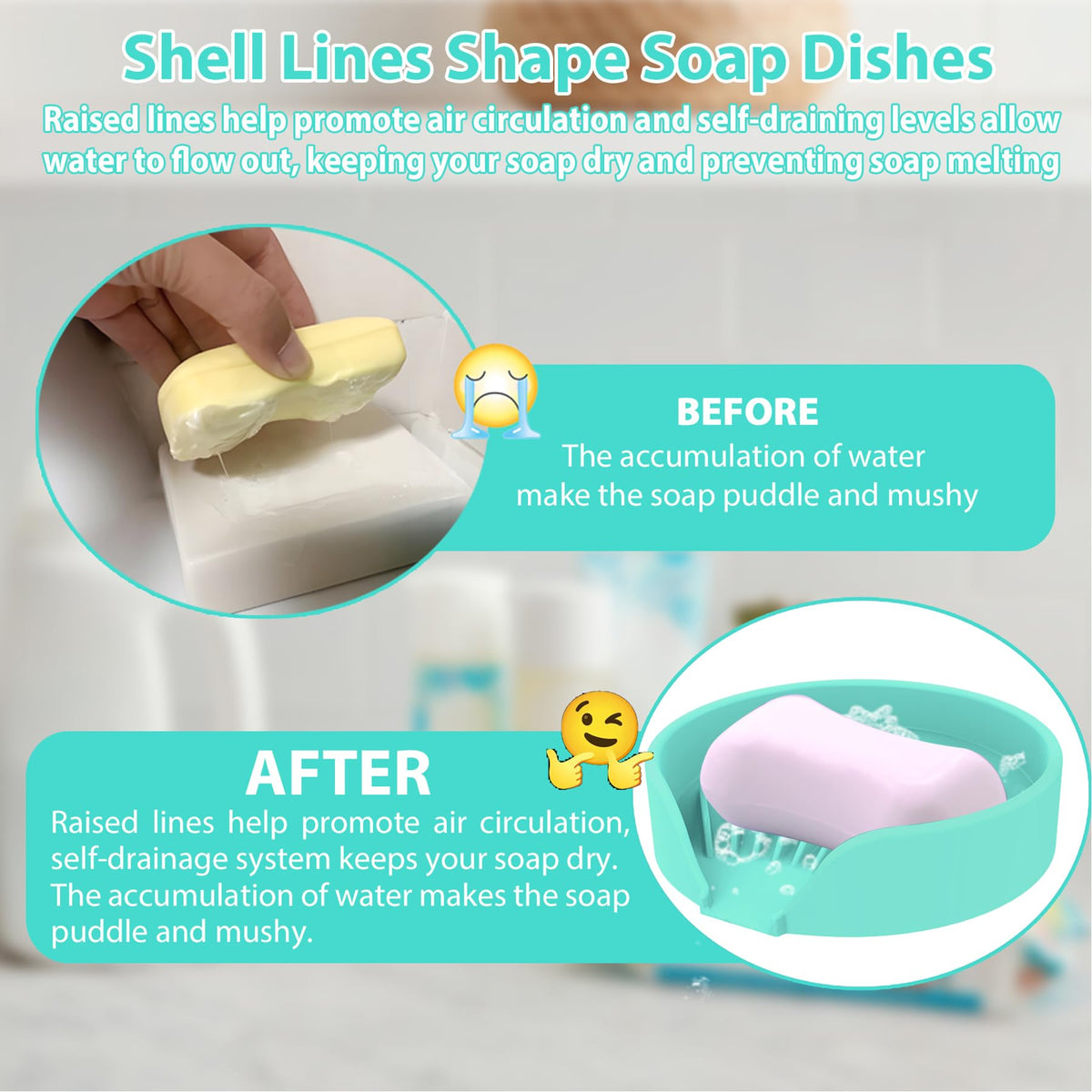 Self Draining Soap Dish