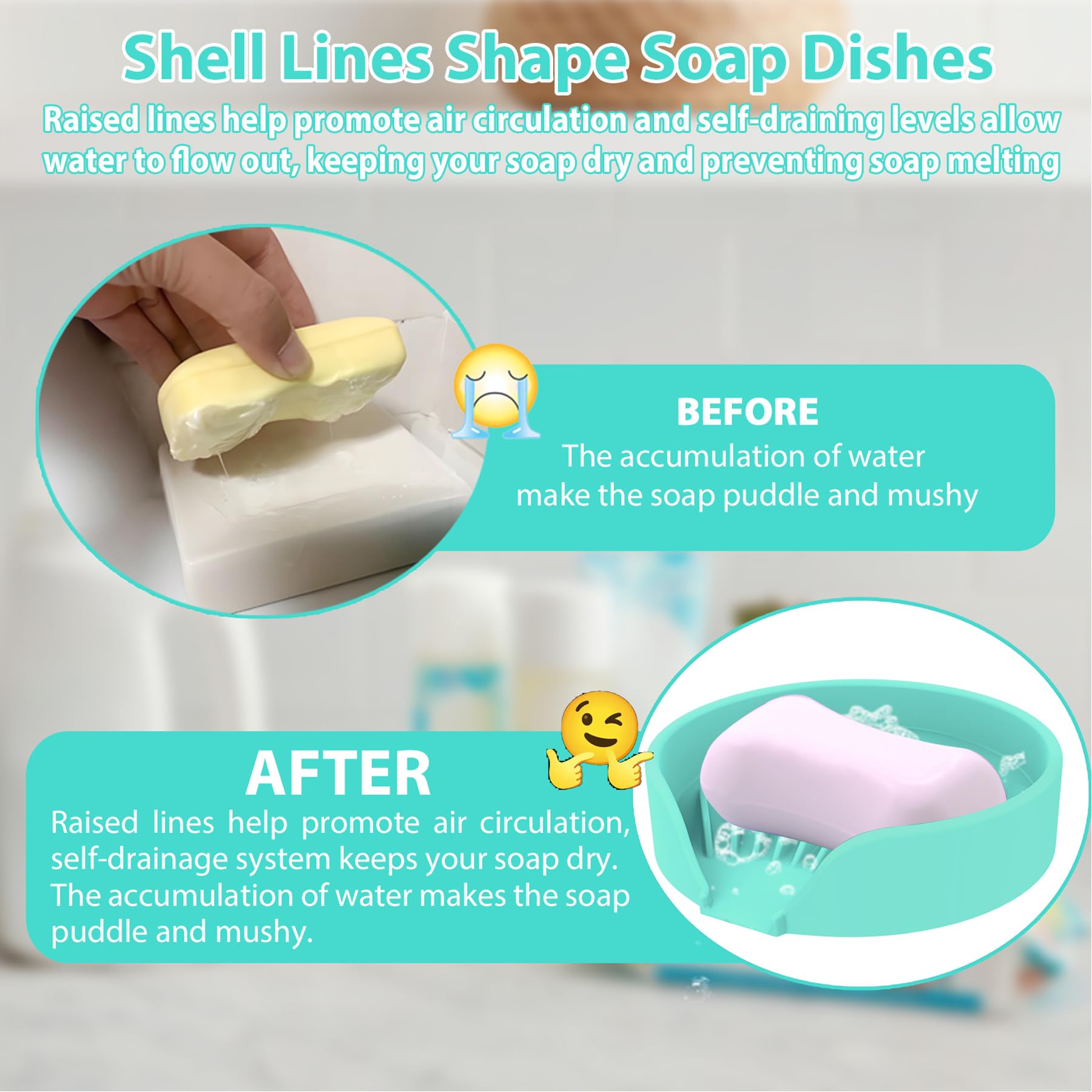 Self Draining Soap Dish