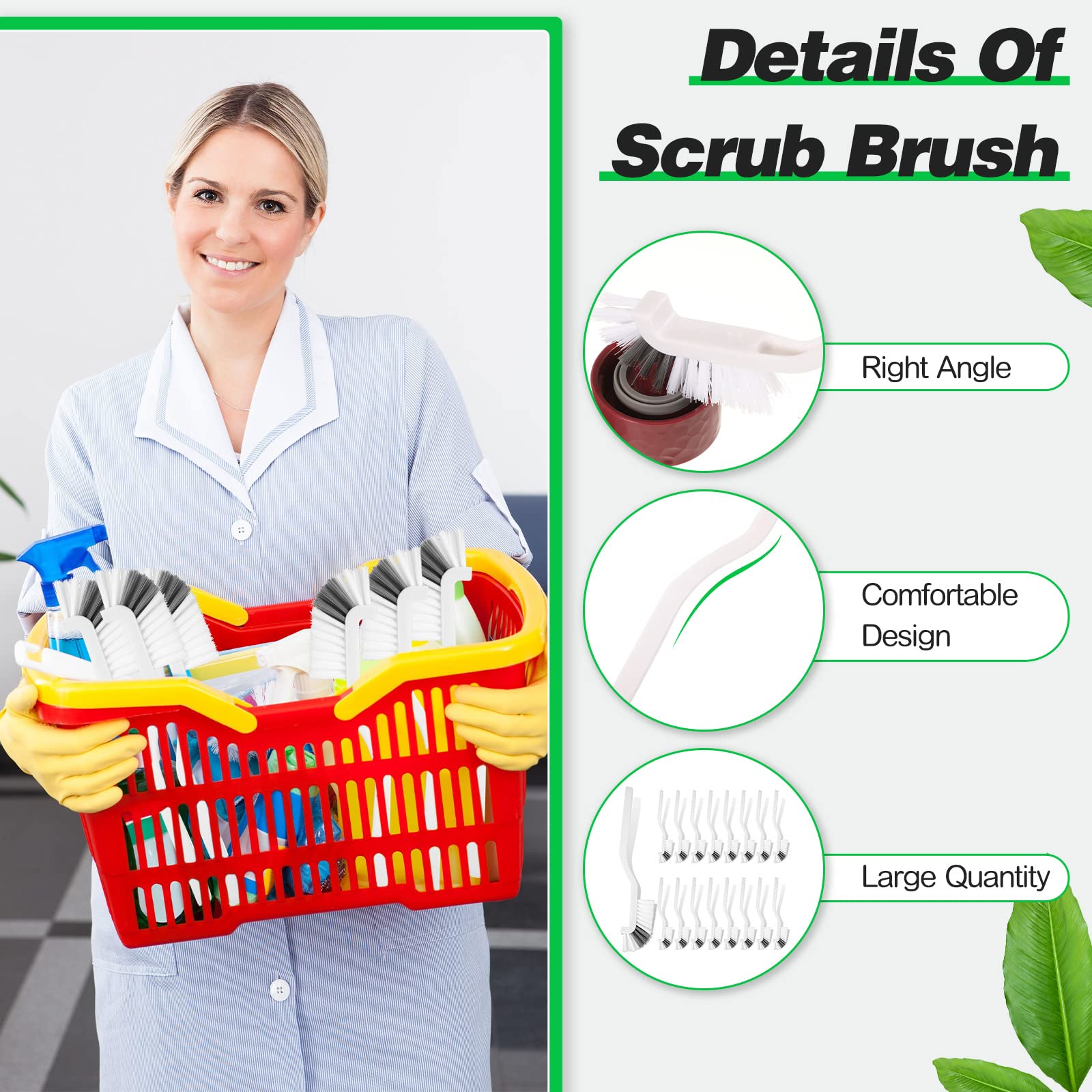 24 Pcs Kitchen Scrub Brushes Cleaning (24 Count)