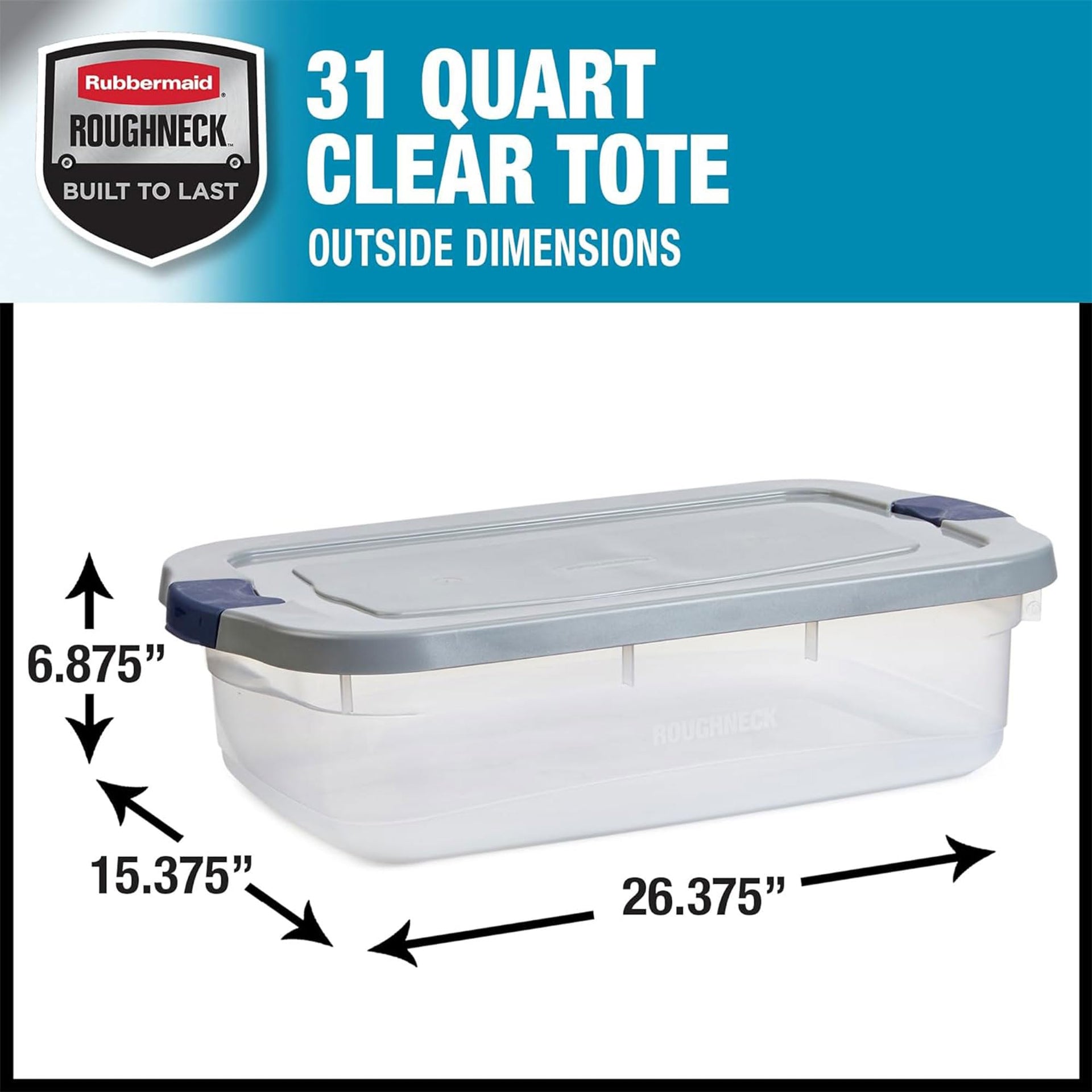 6 Pack Roughneck Clear Storage Containers (6 Count)