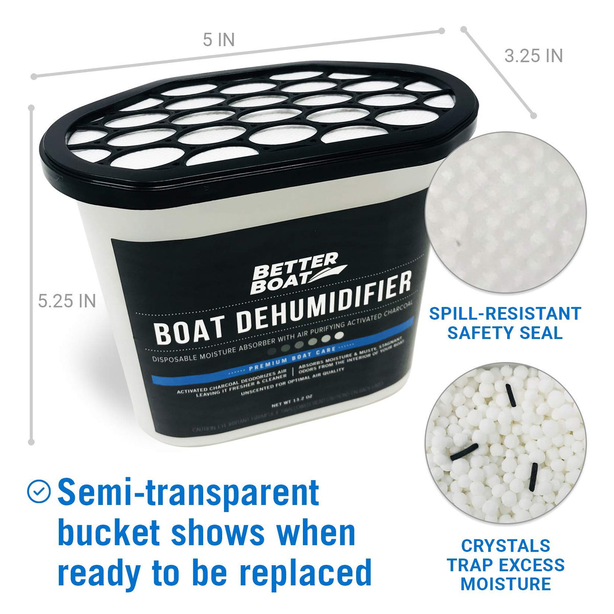 Moisture Absorber 6 Pack with Activated Charcoal Dehumidifier Bucket (6 Count)