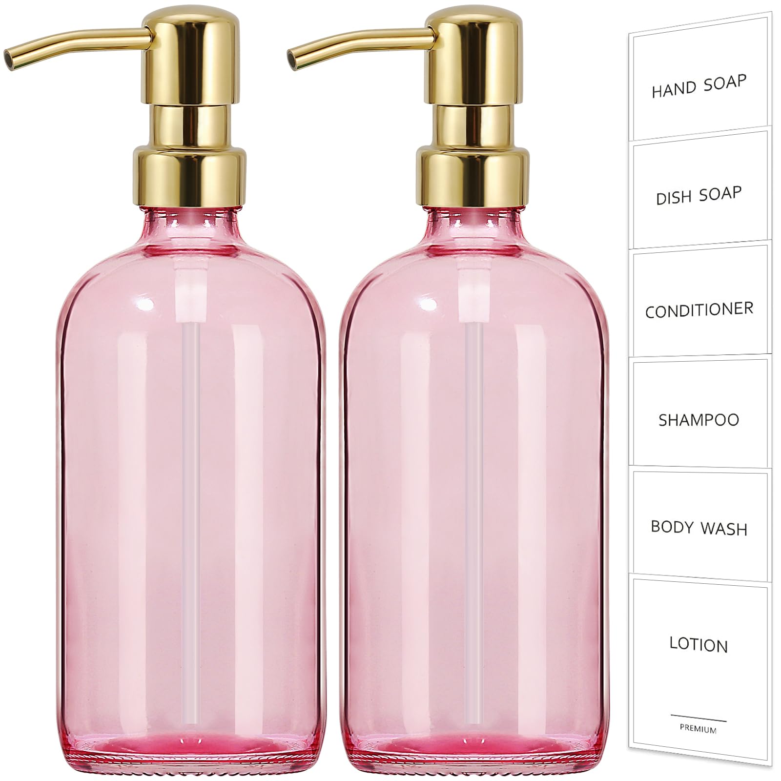 Pink Soap Dispenser Bathroom (2 Count)