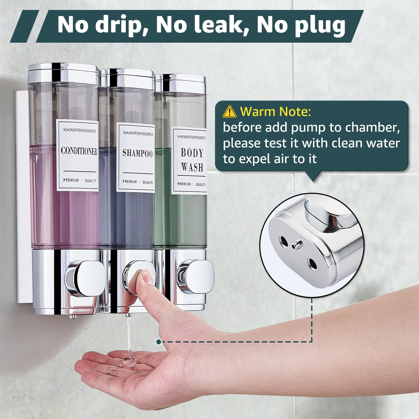 Shampoo and Conditioner Dispenser