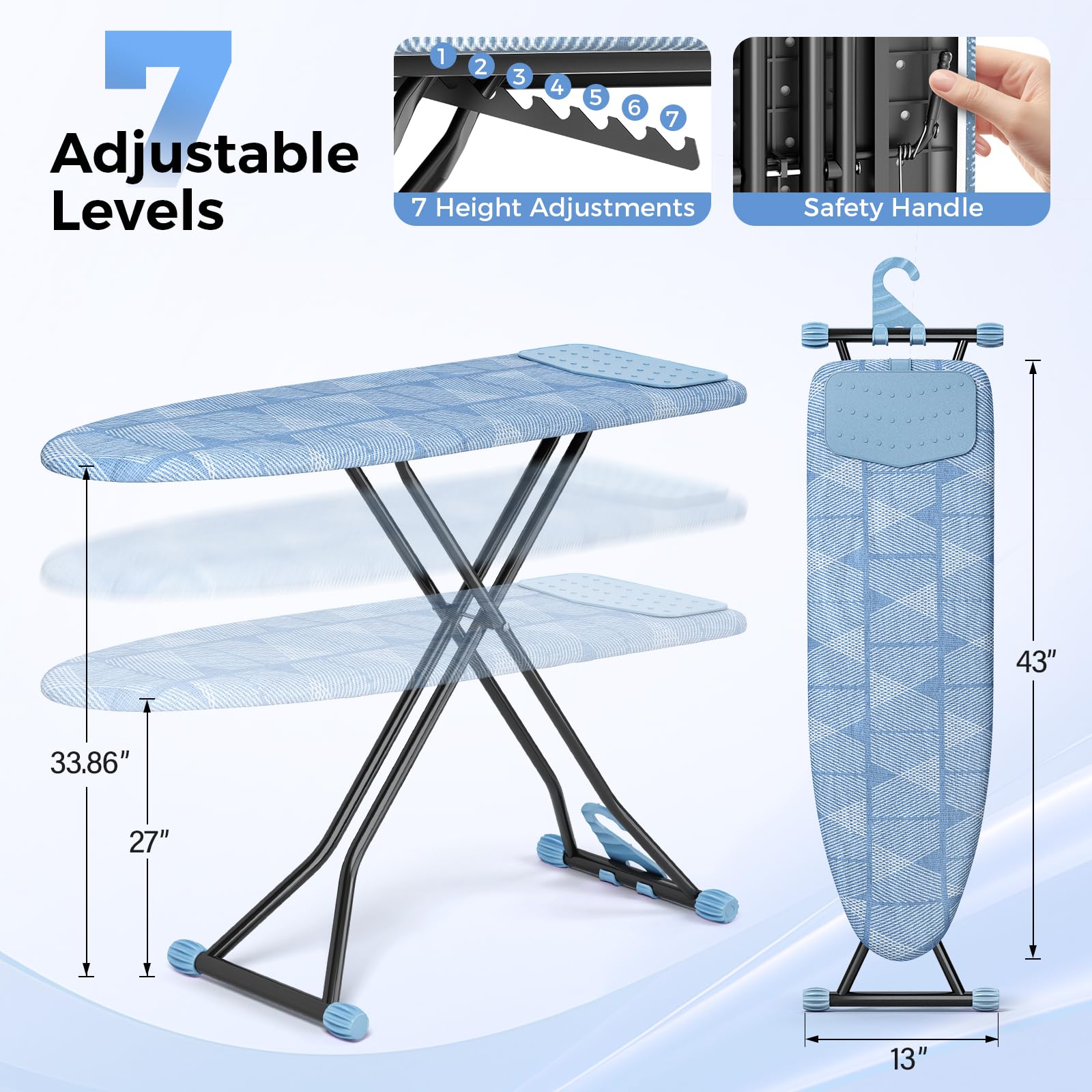 Ironing Board with Silicon Iron Mat