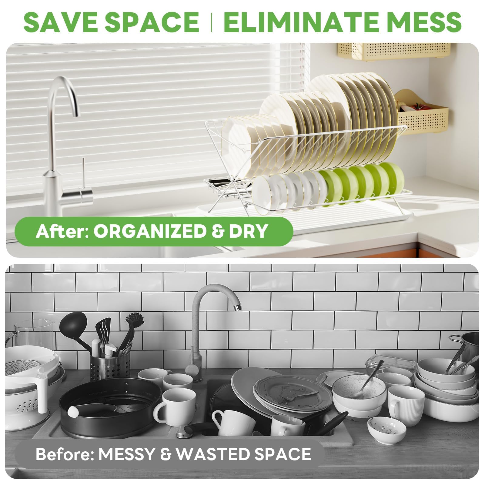 Stainless Steel Foldable Dish Drying Rack