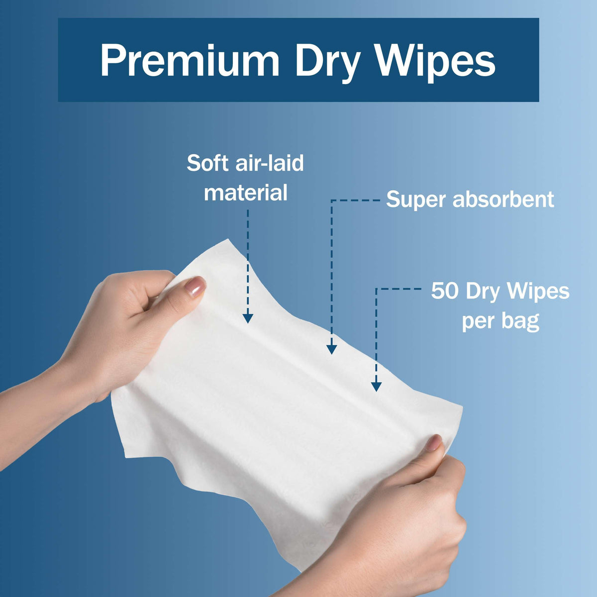 Dry Wipes for Adults (100 Count) - ModHome Supplies