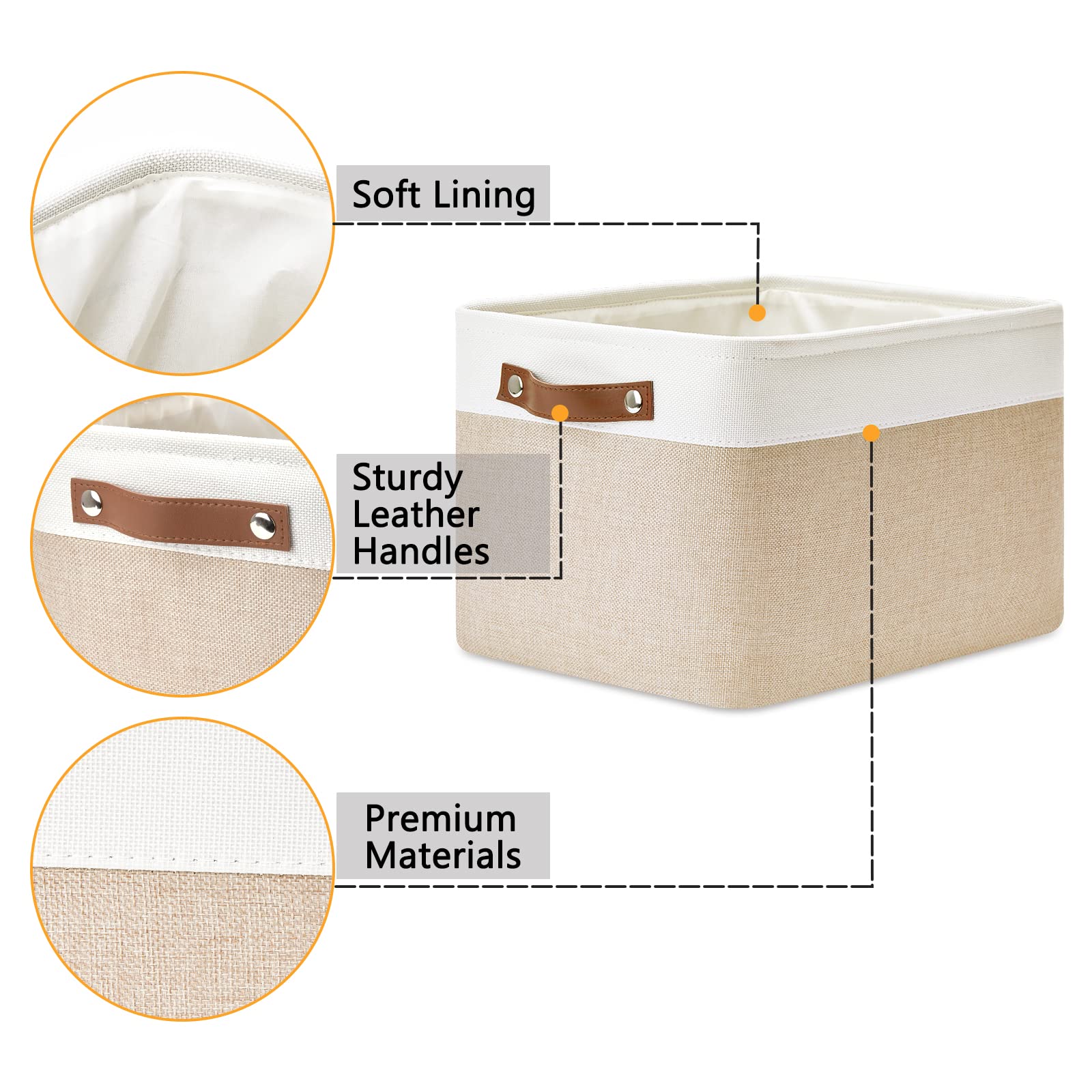 Fabric Storage Bins for Laundry (4 Count)