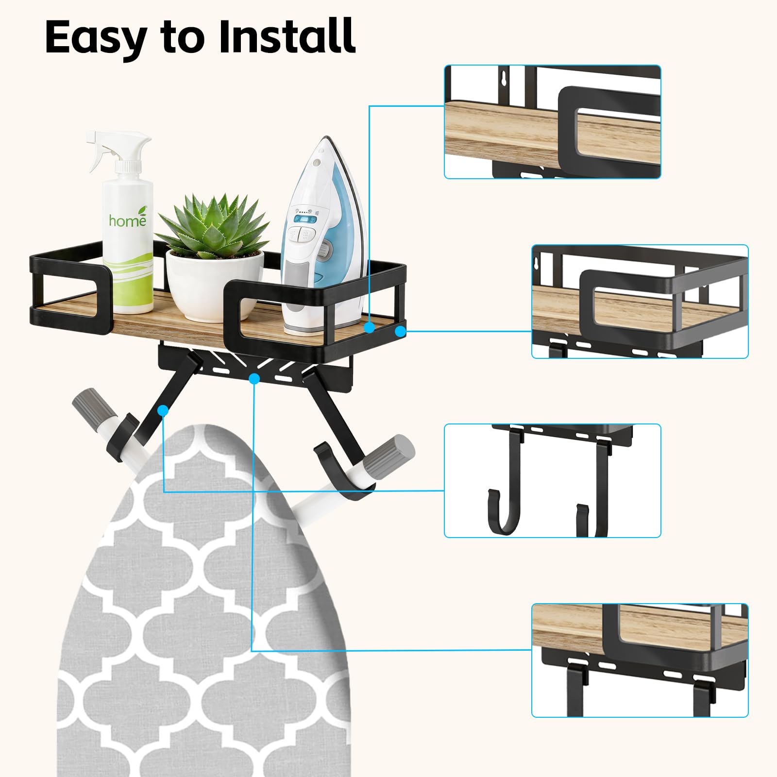 Ironing Board Hanger Wall Mount