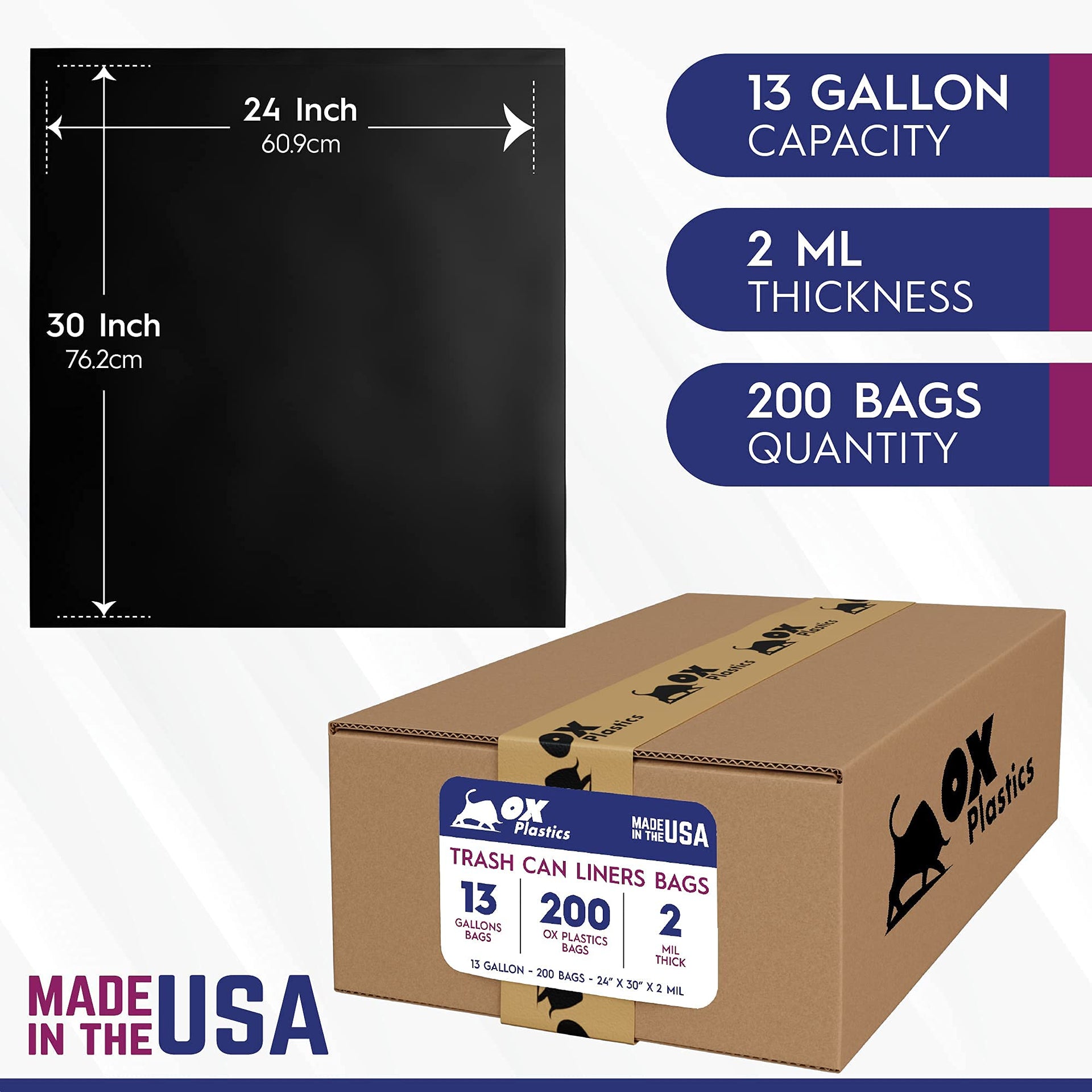 Black Trash Bags (200 Count)