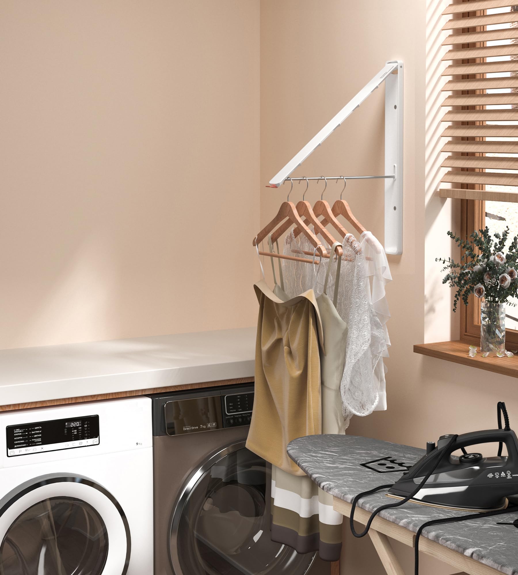 Clothes Drying Rack with Rod (2 Count)