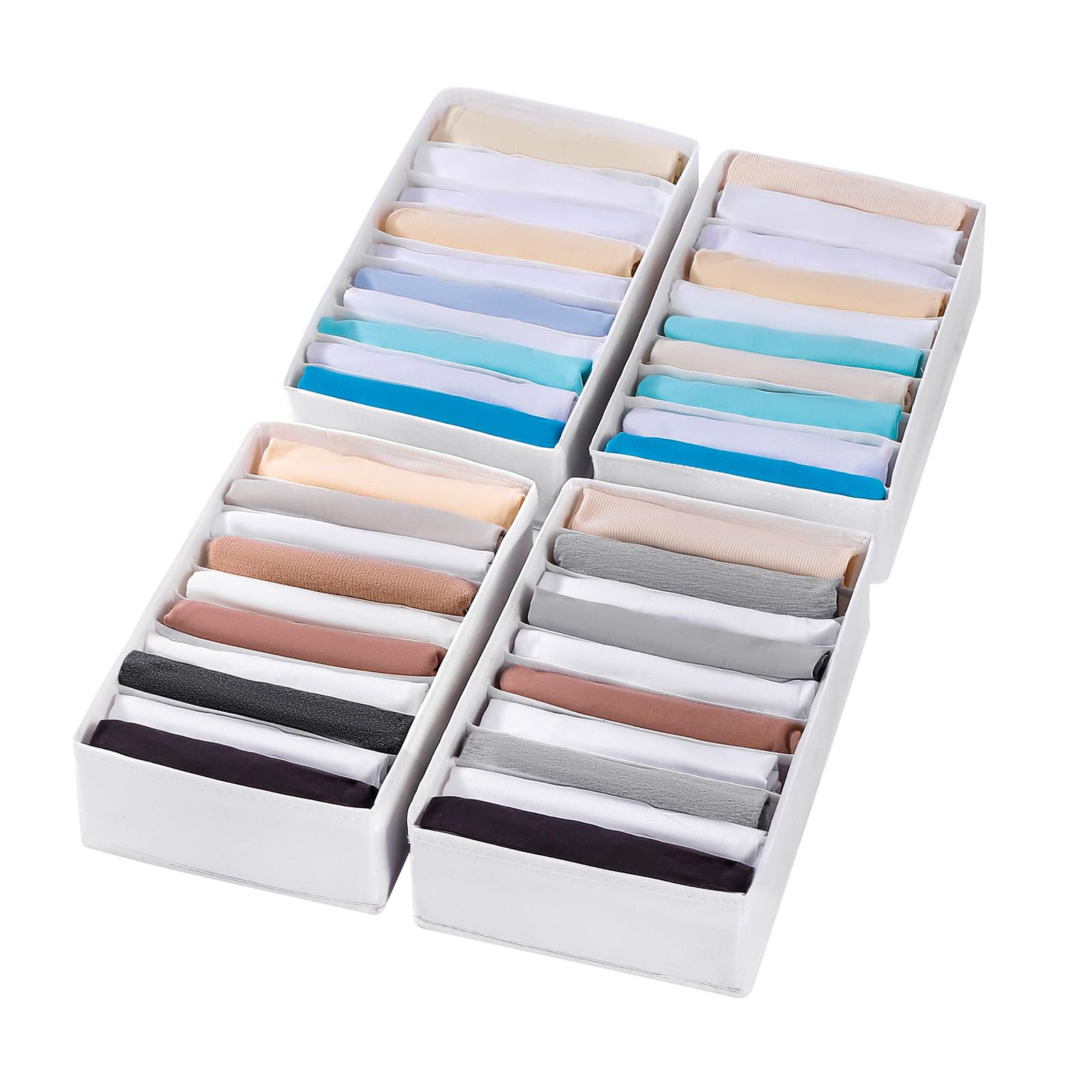 4 Packs T shirt Drawer Organizers for Clothing (4 Count)