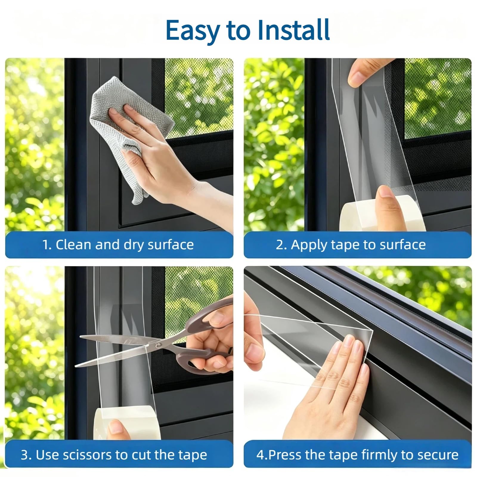 Transparent Window Weather Sealing Tape (33 Foot)